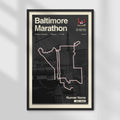 Baltimore Marathon Personalized Race Print