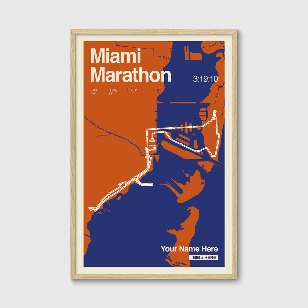 Miami Marathon Personalized Race Print