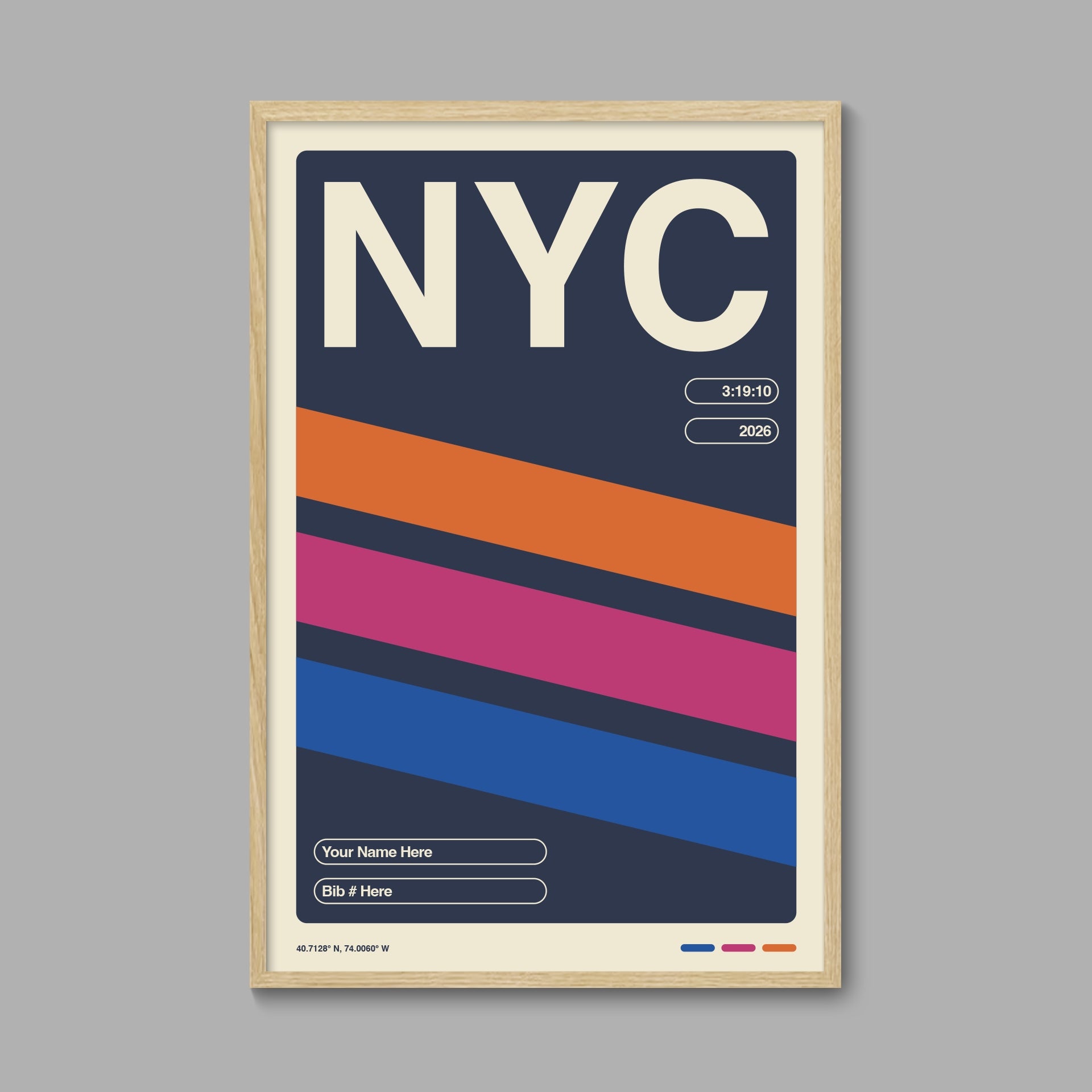 Personalized New York City World Major Race Poster