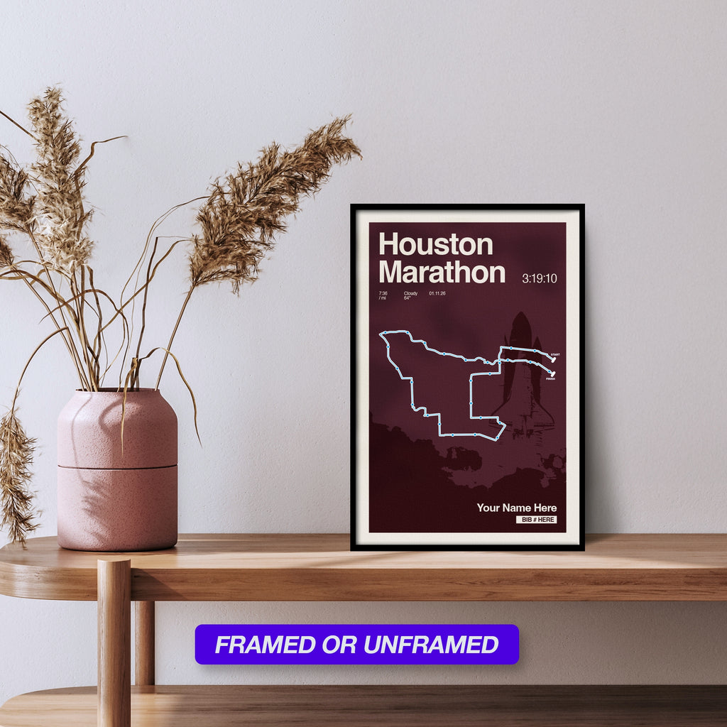 Houston Marathon Personalized Race Print