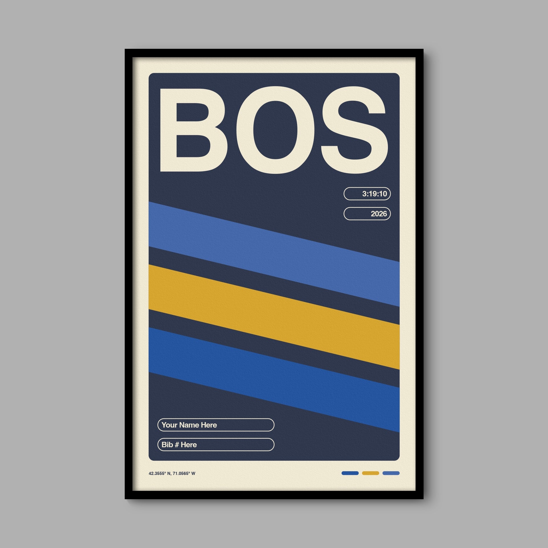 Personalized Boston World Major Race Poster