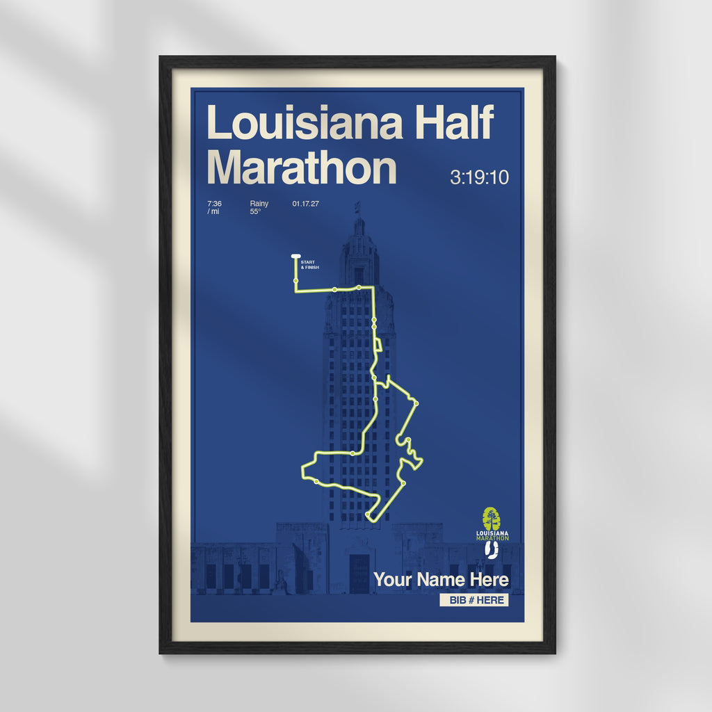 Louisiana Marathon Personalized Race Print