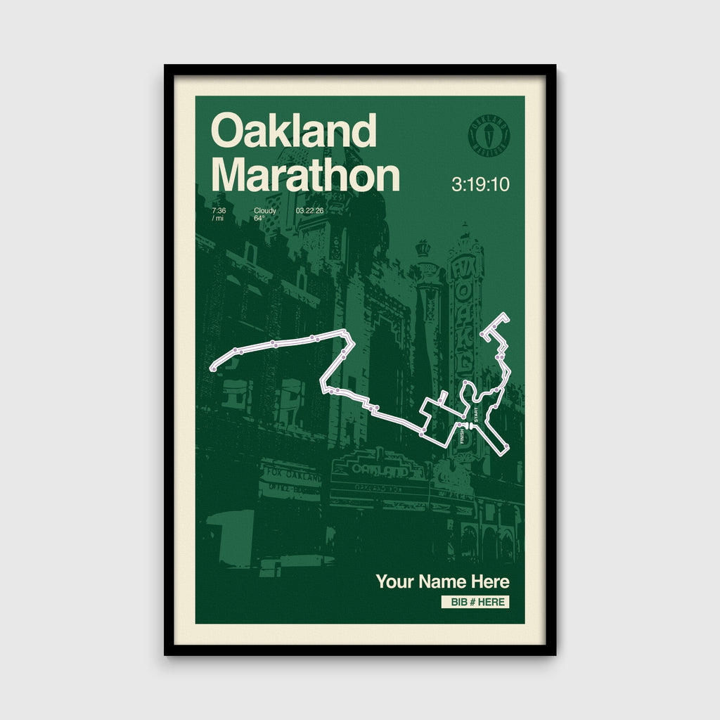 Oakland Marathon Personalized Race Print