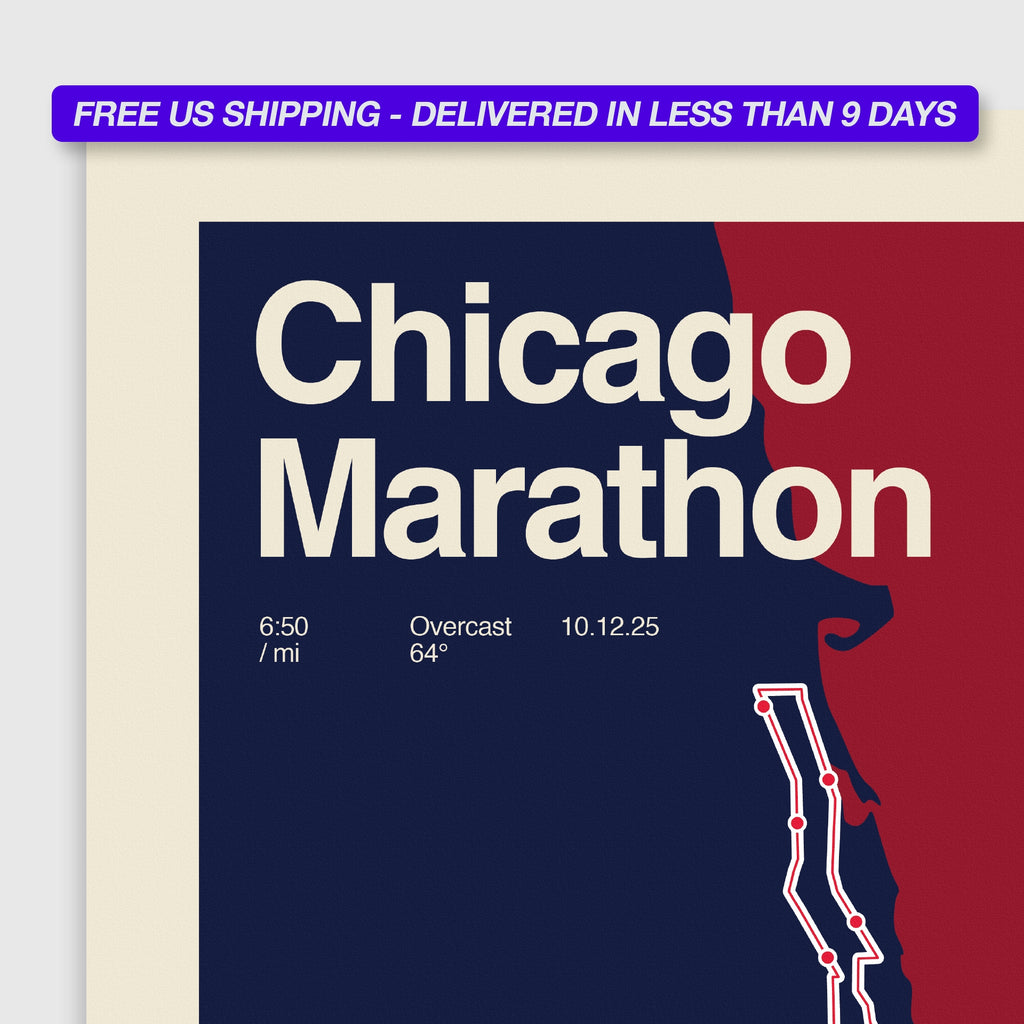 Chicago Marathon Personalized Race Print