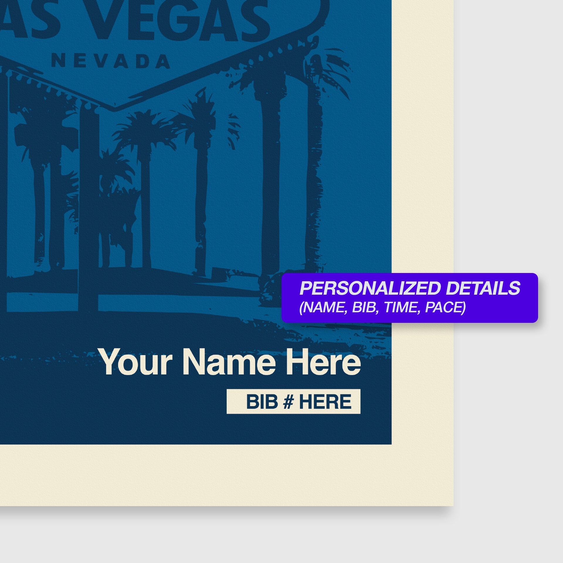 Las Vegas Marathon Personalized Race Print