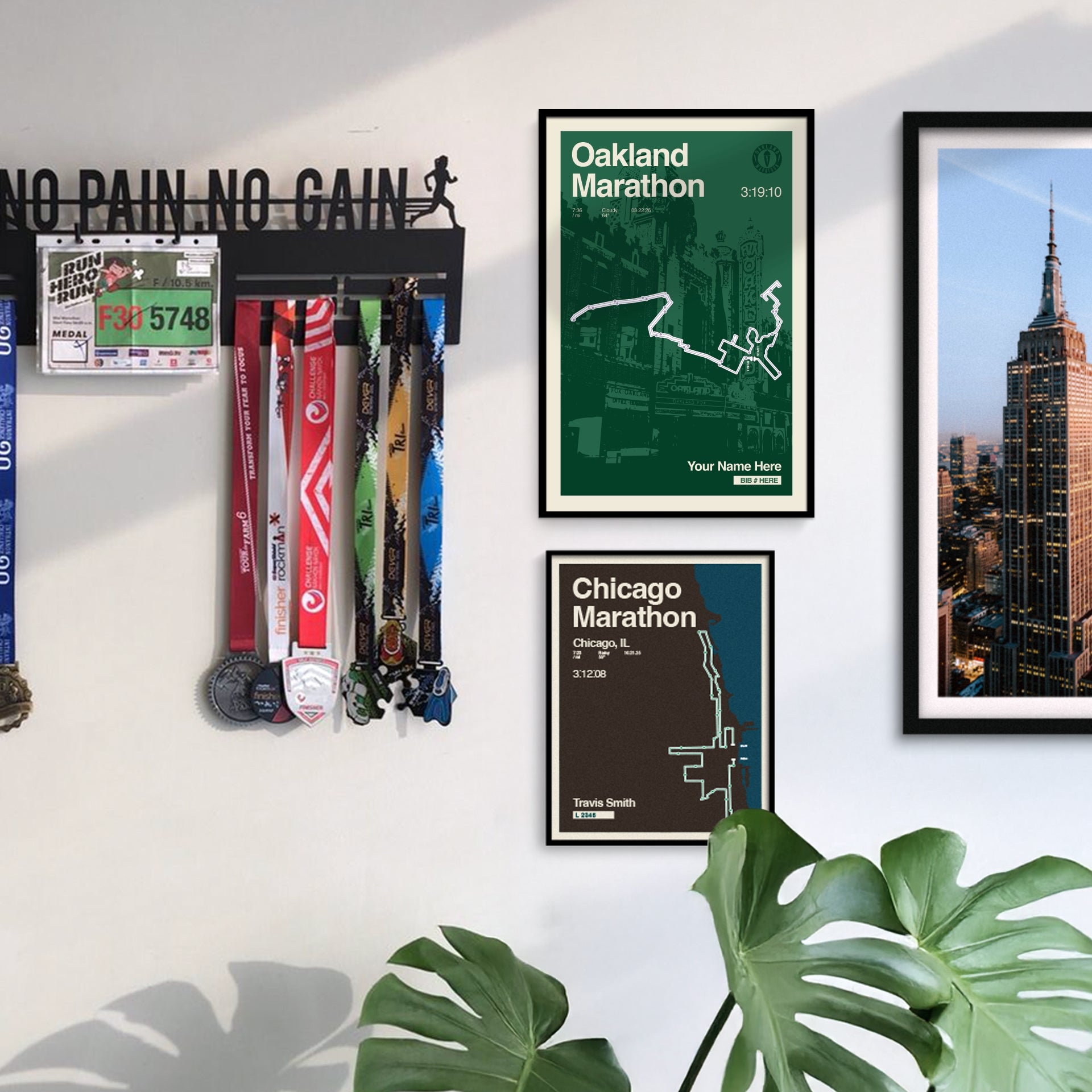 Oakland Marathon Personalized Race Print