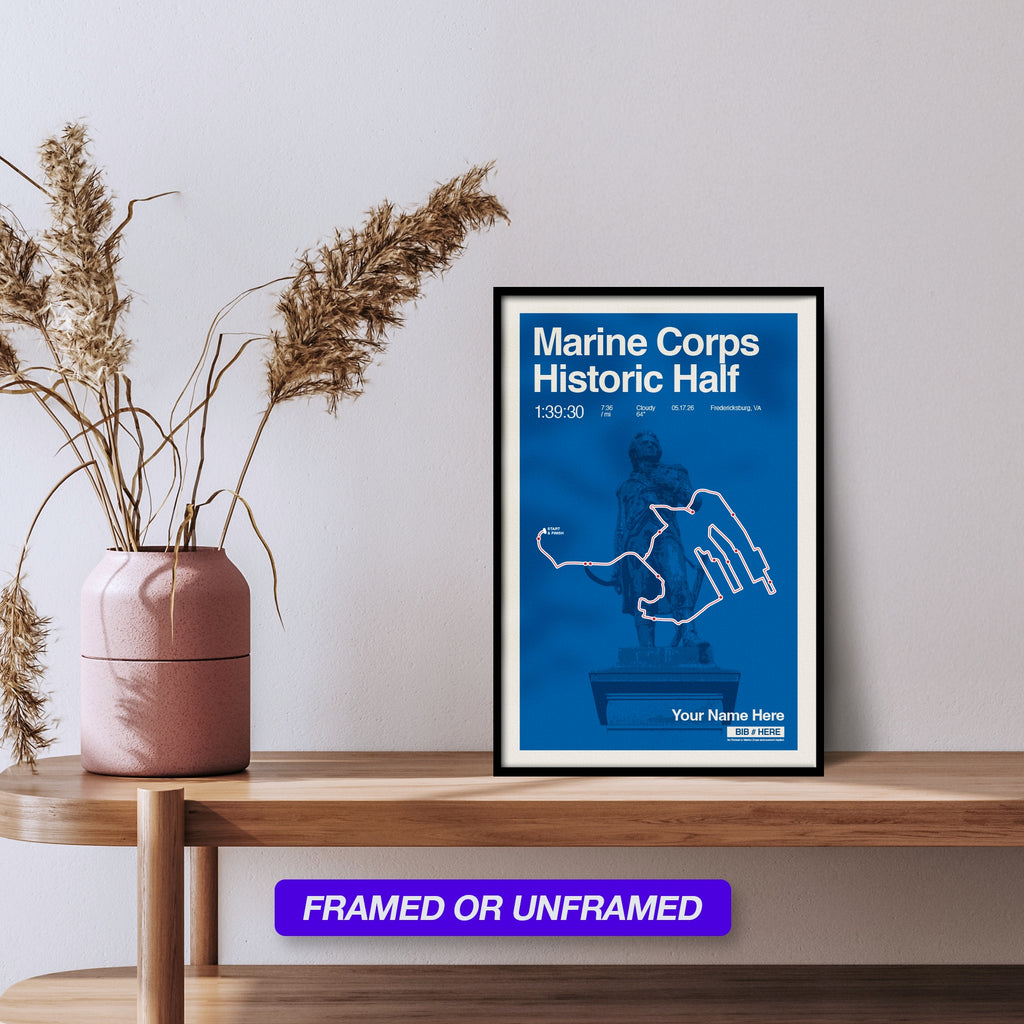 Personalized Marine Corps Historic Half Poster