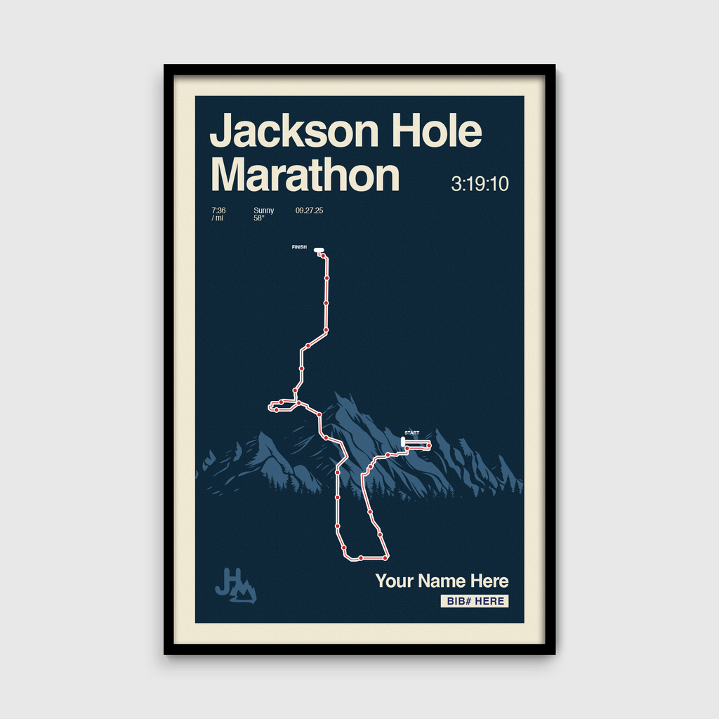 Jackson Hole Marathon Personalized Race Poster