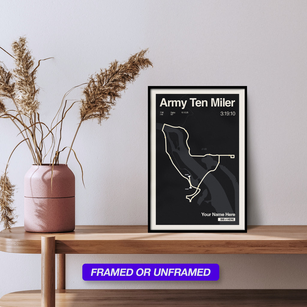 Army Ten Miler Personalized Race Print