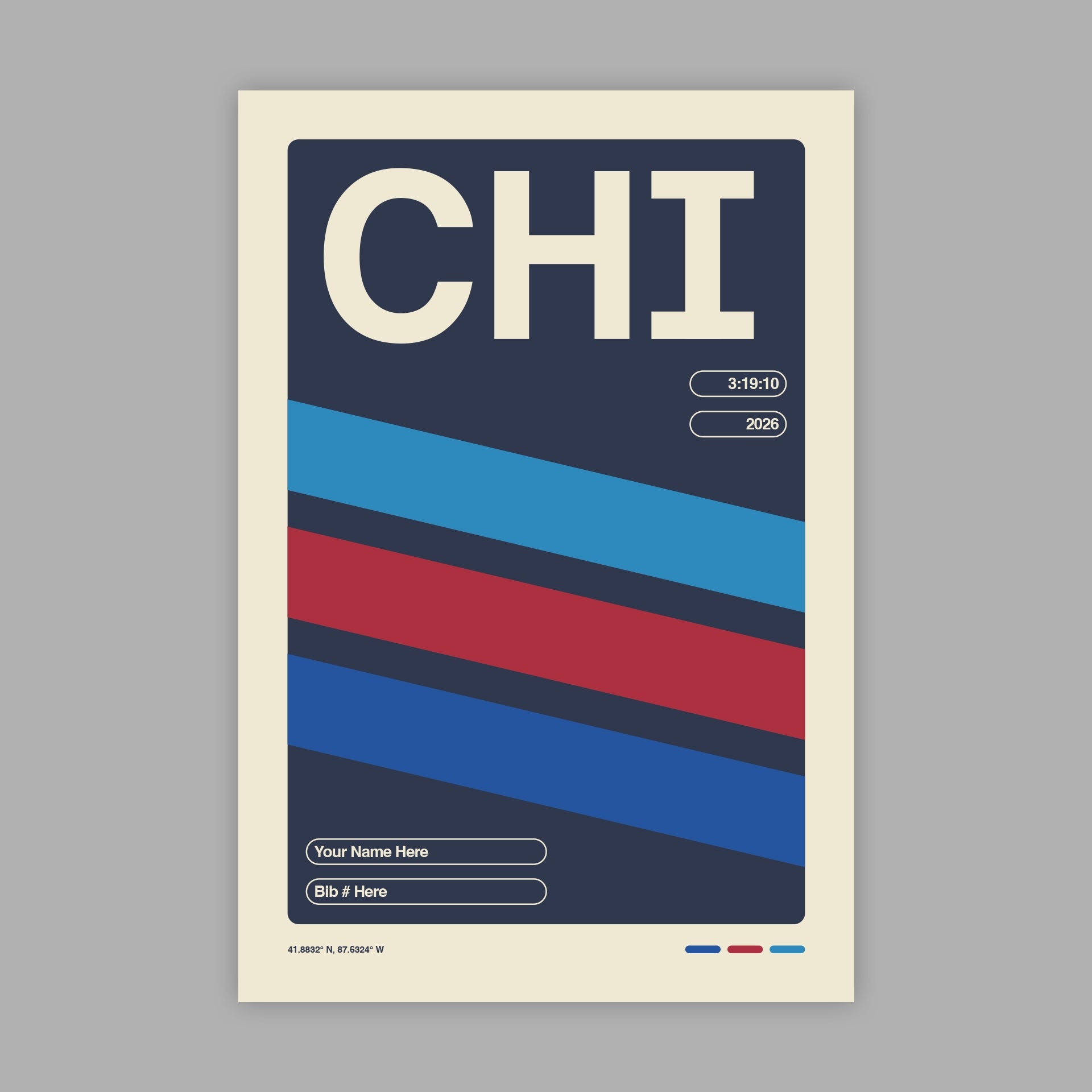 Personalized Chicago World Major Race Poster