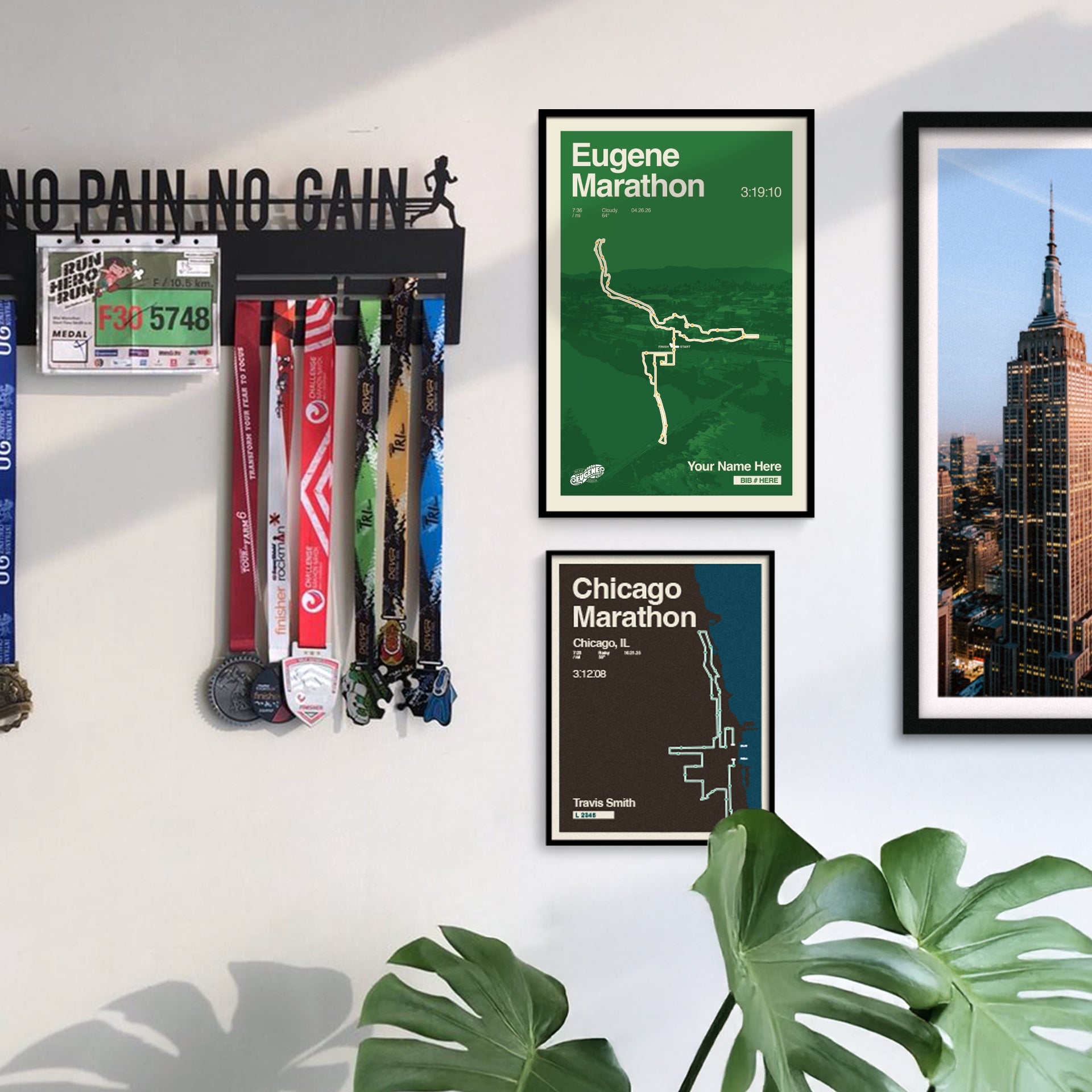 Eugene Marathon Personalized Race Print