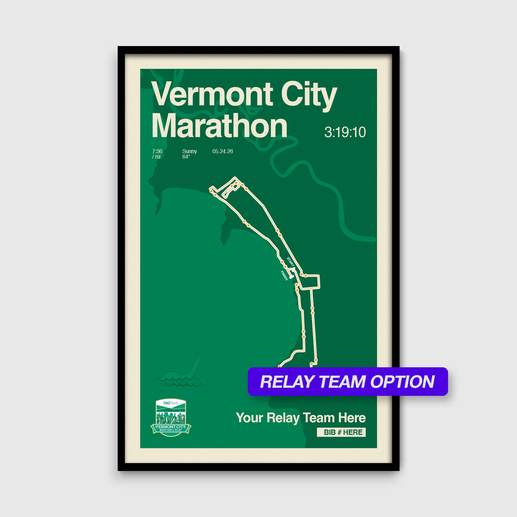 Personalized Vermont City Marathon Poster