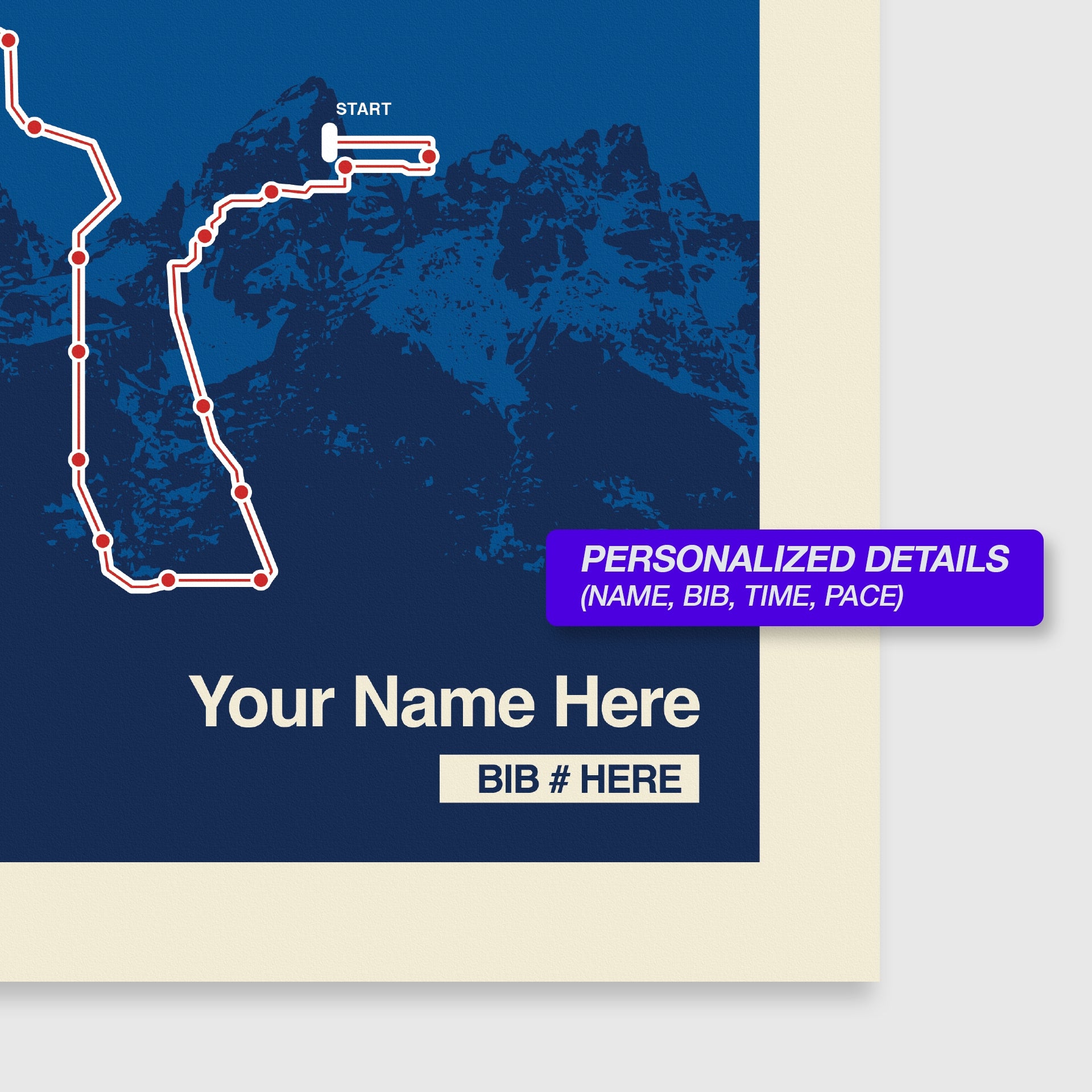 Jackson Hole Marathon Personalized Race Print