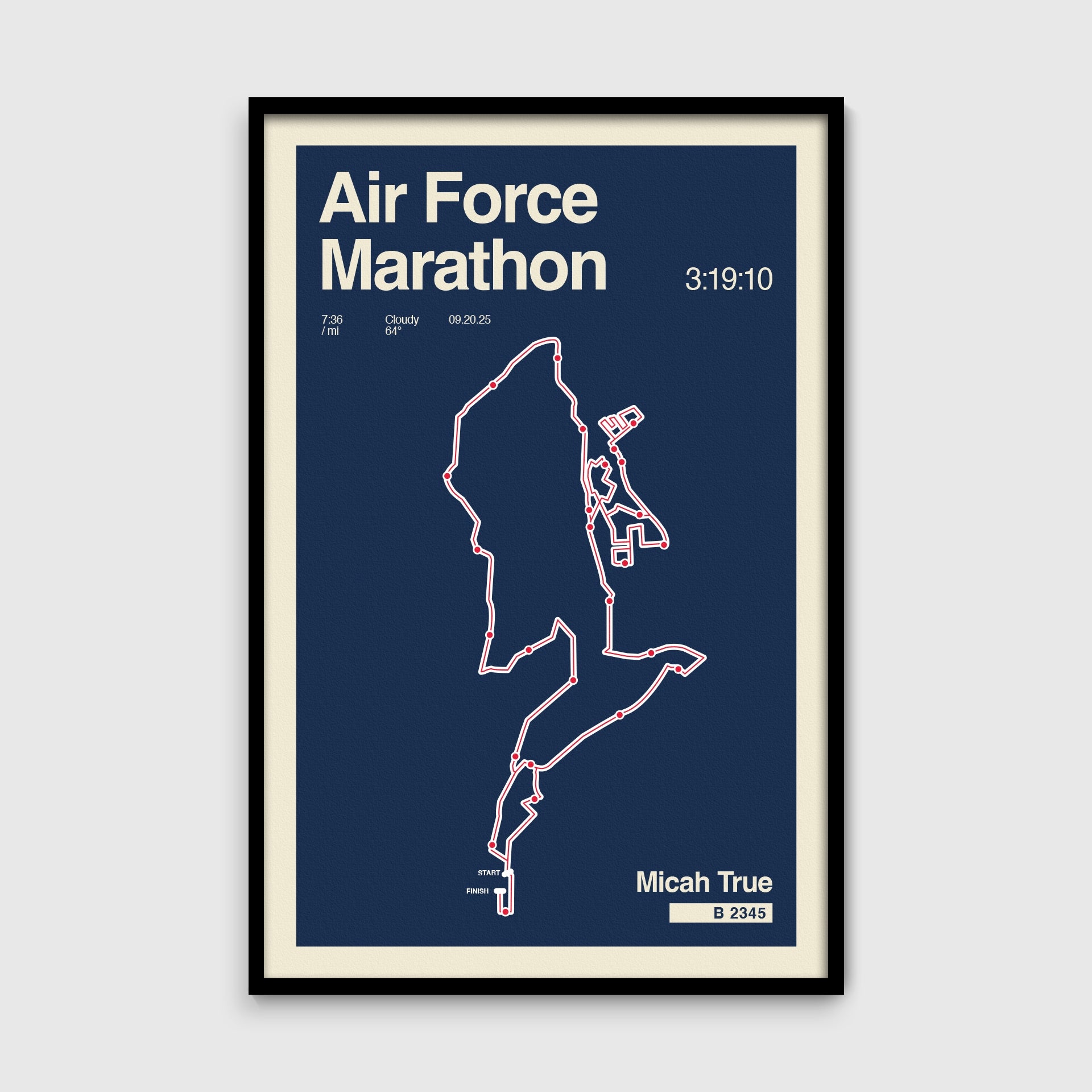 Air Force Marathon Personalized Race Poster