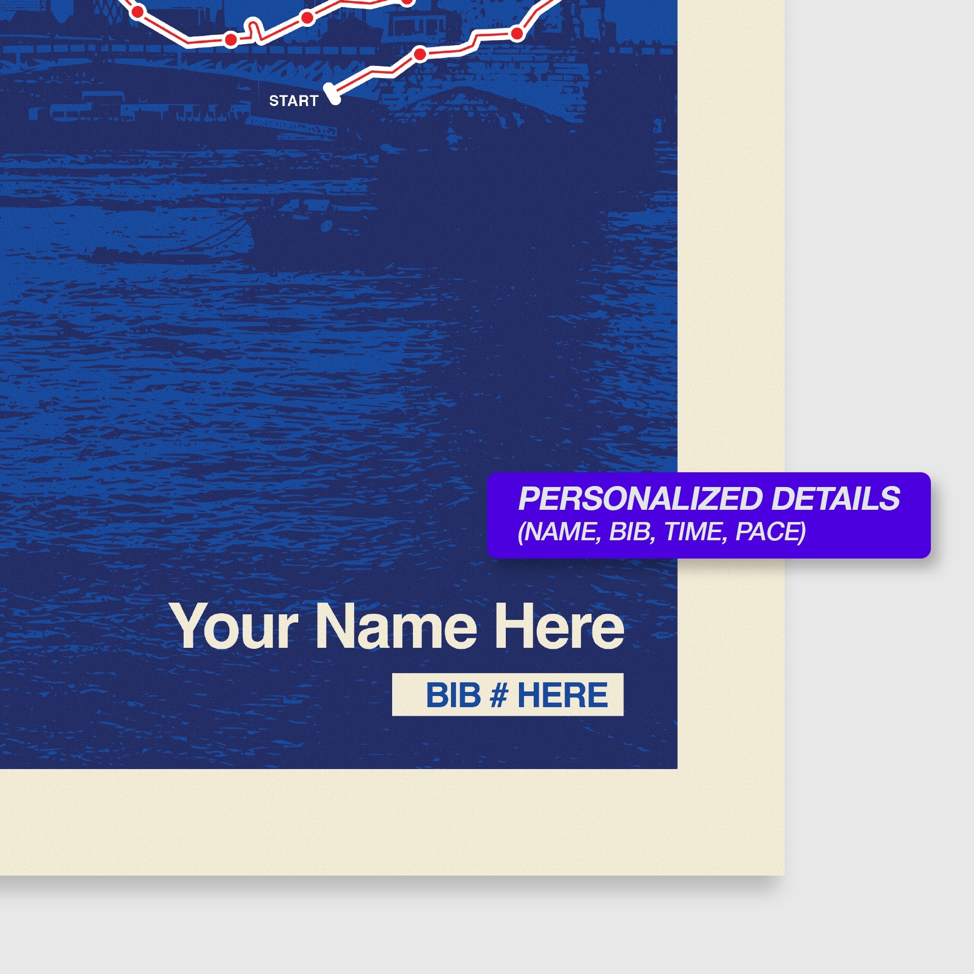 London Marathon Personalized Race Print