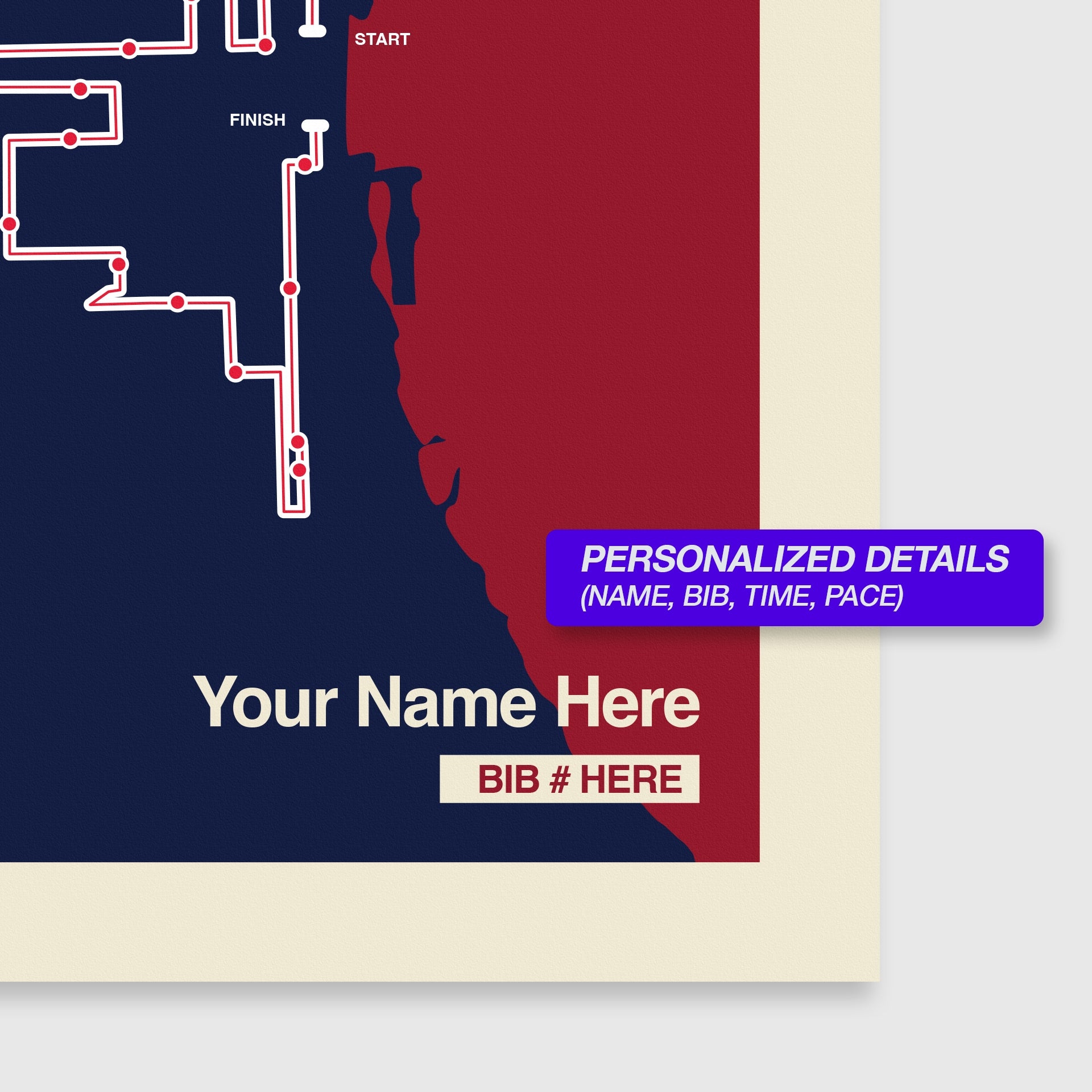 Personalized Chicago Race Print