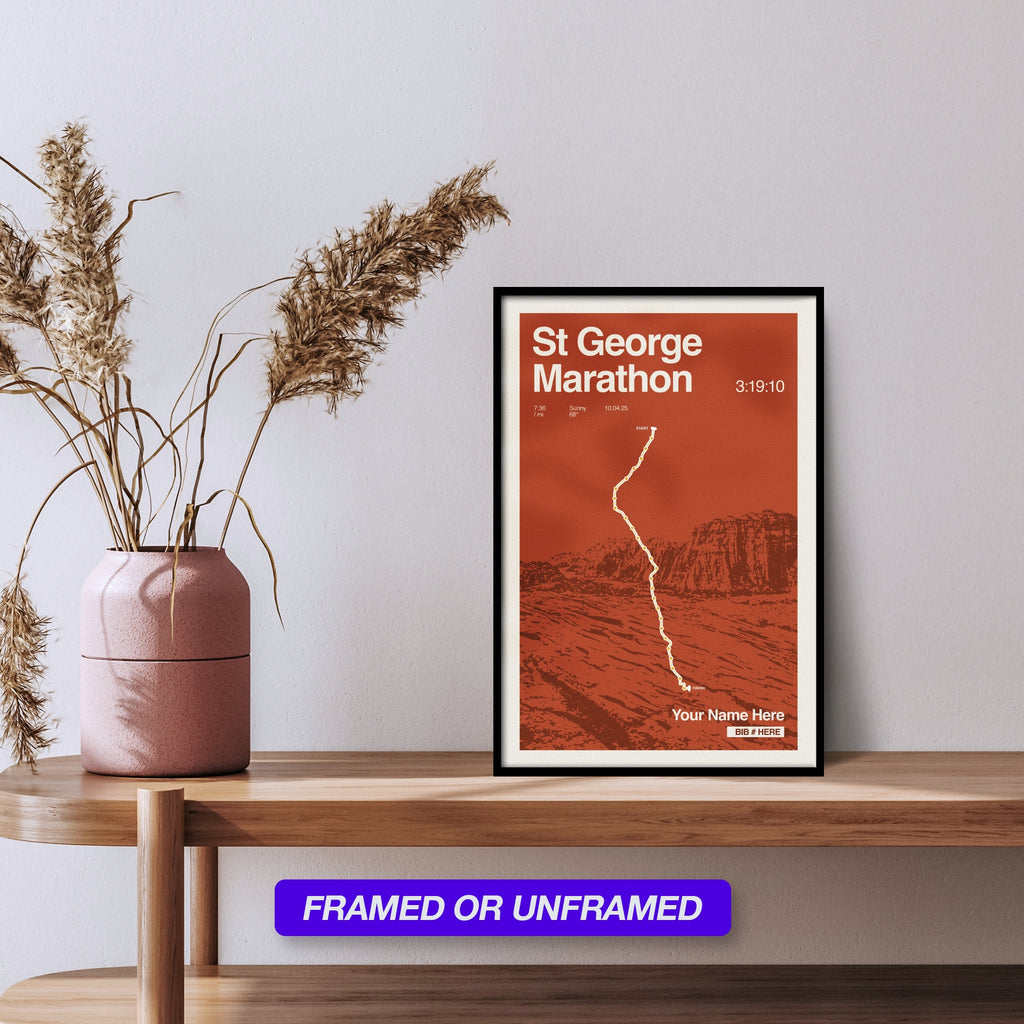 St. George Marathon Personalized Race Print