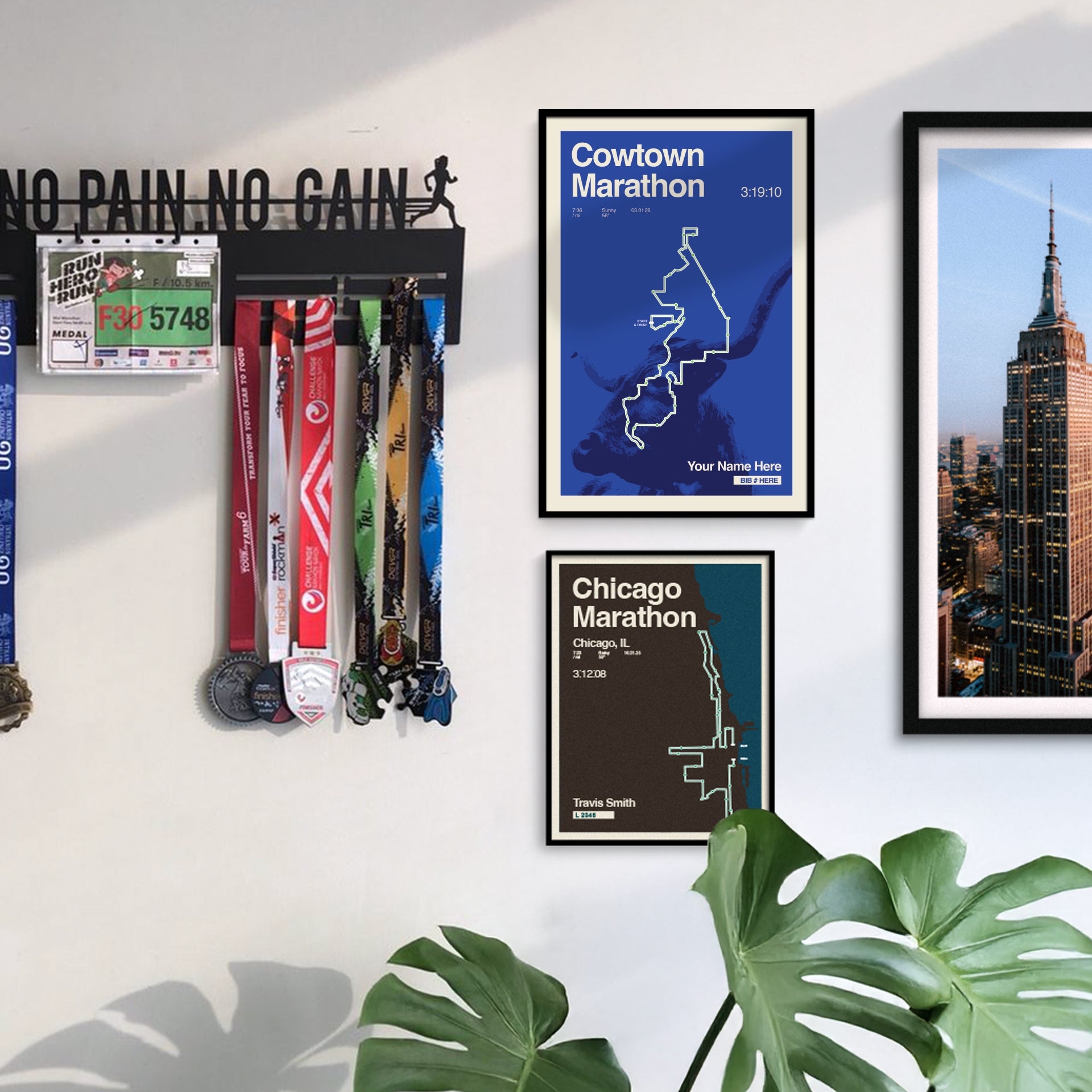 Cowtown Marathon Personalized Race Print