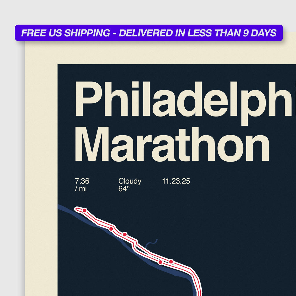 Philadelphia Marathon Personalized Race Print
