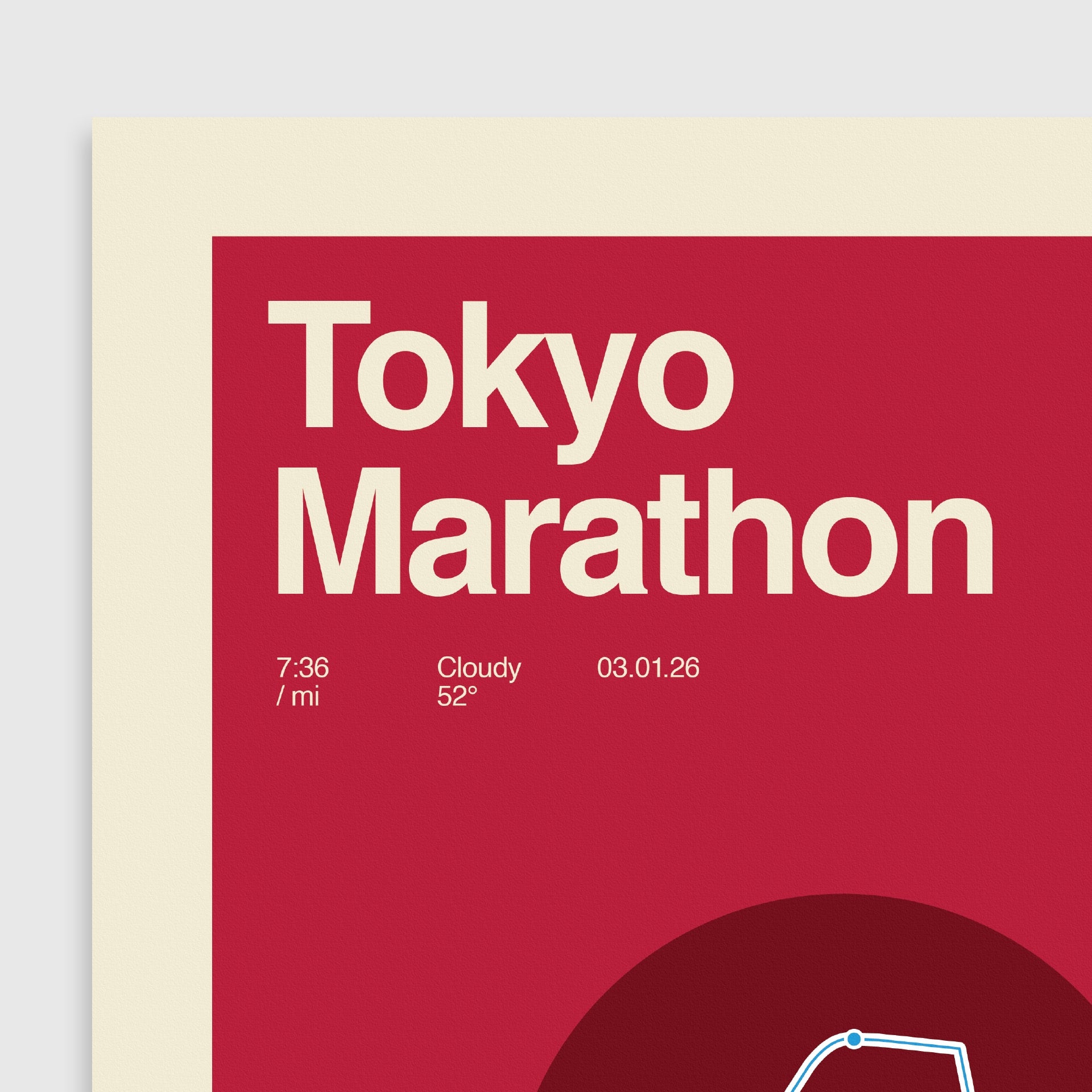 Tokyo Marathon Personalized Race Print