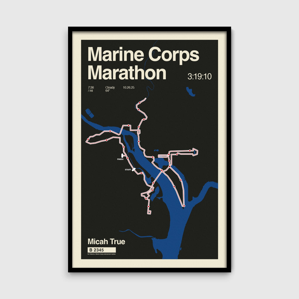 Marine Corps Marathon Personalized Race Poster