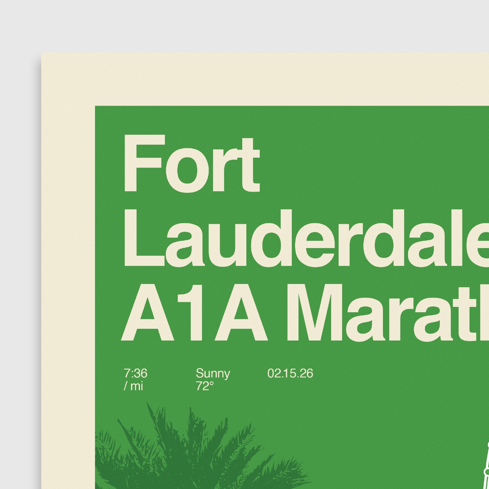 Ft. Lauderdale Marathon Personalized Race Print