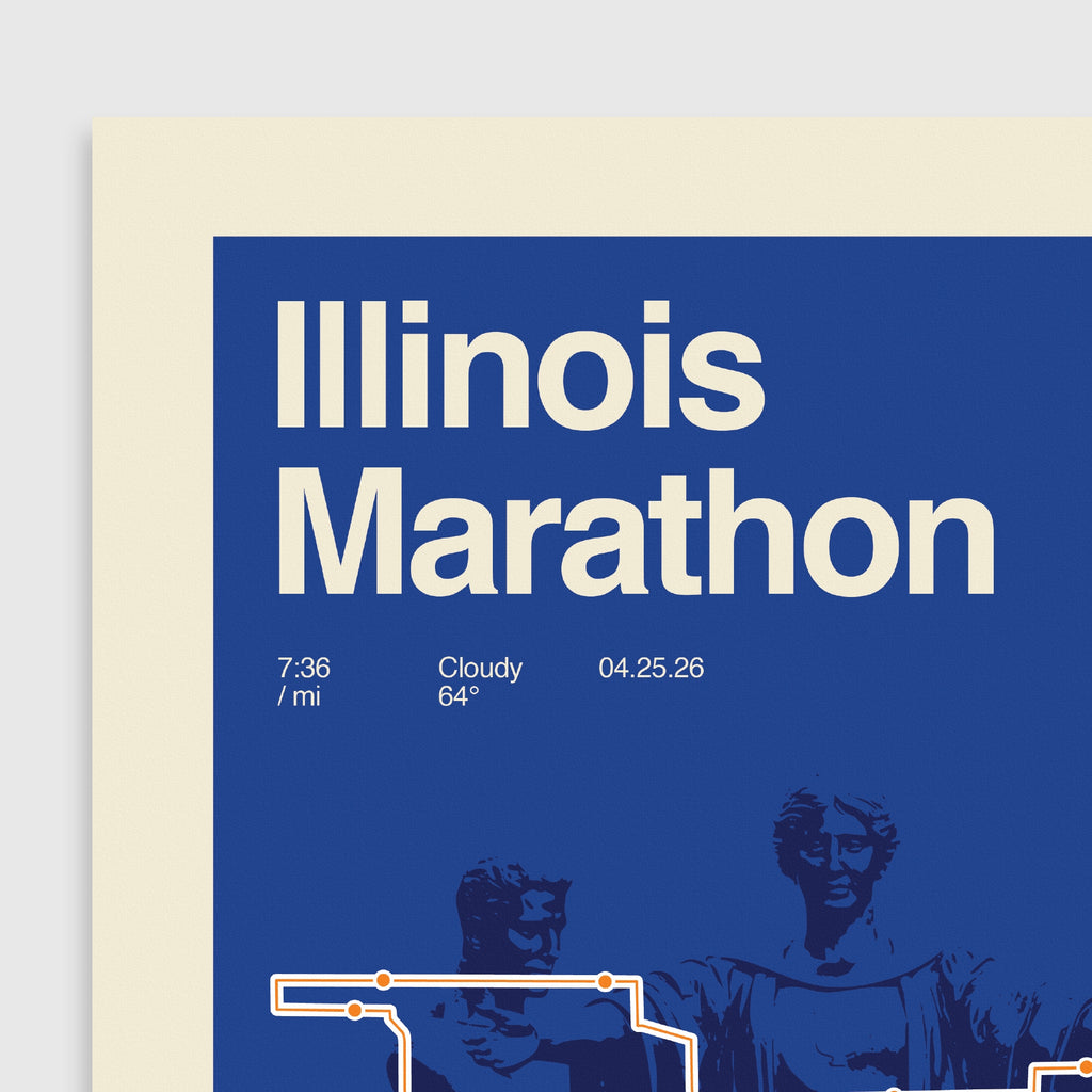 Illinois Marathon Personalized Race Print