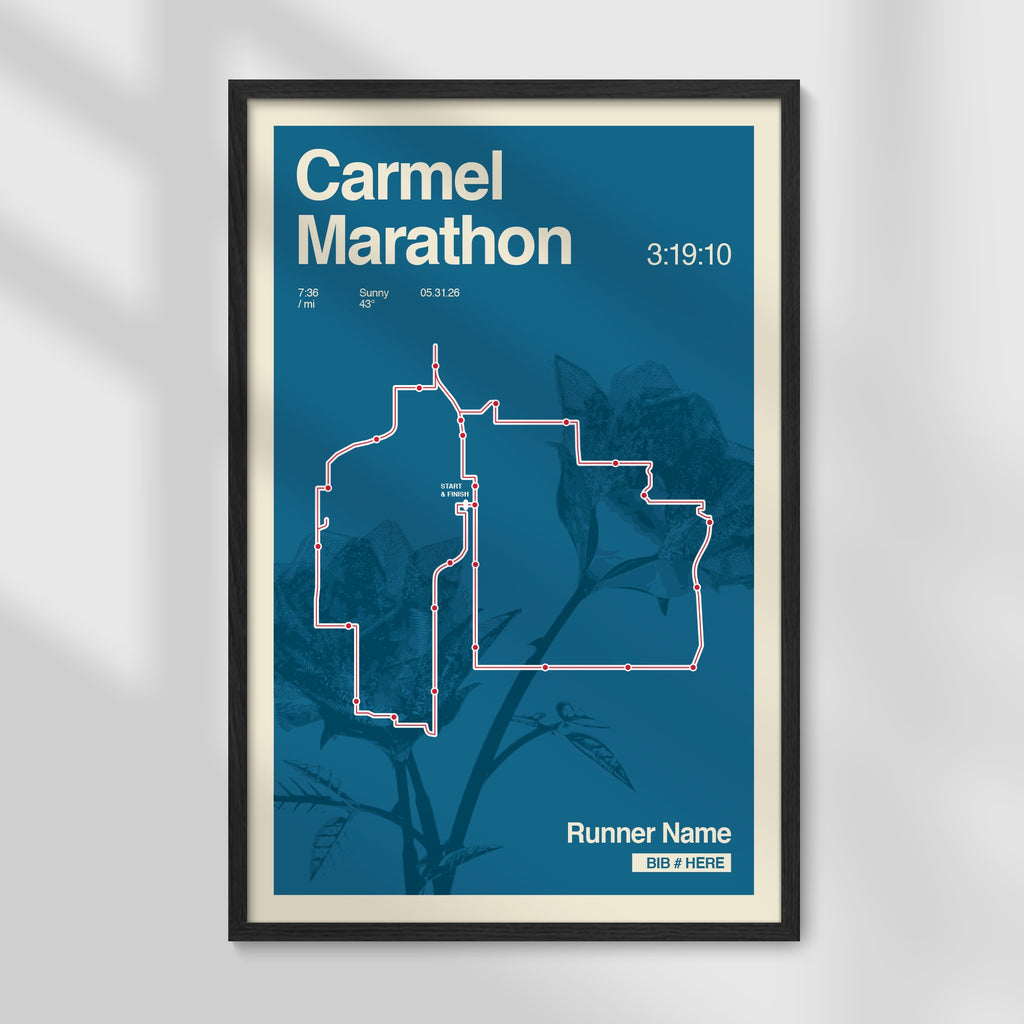 Carmel Marathon Personalized Race Print