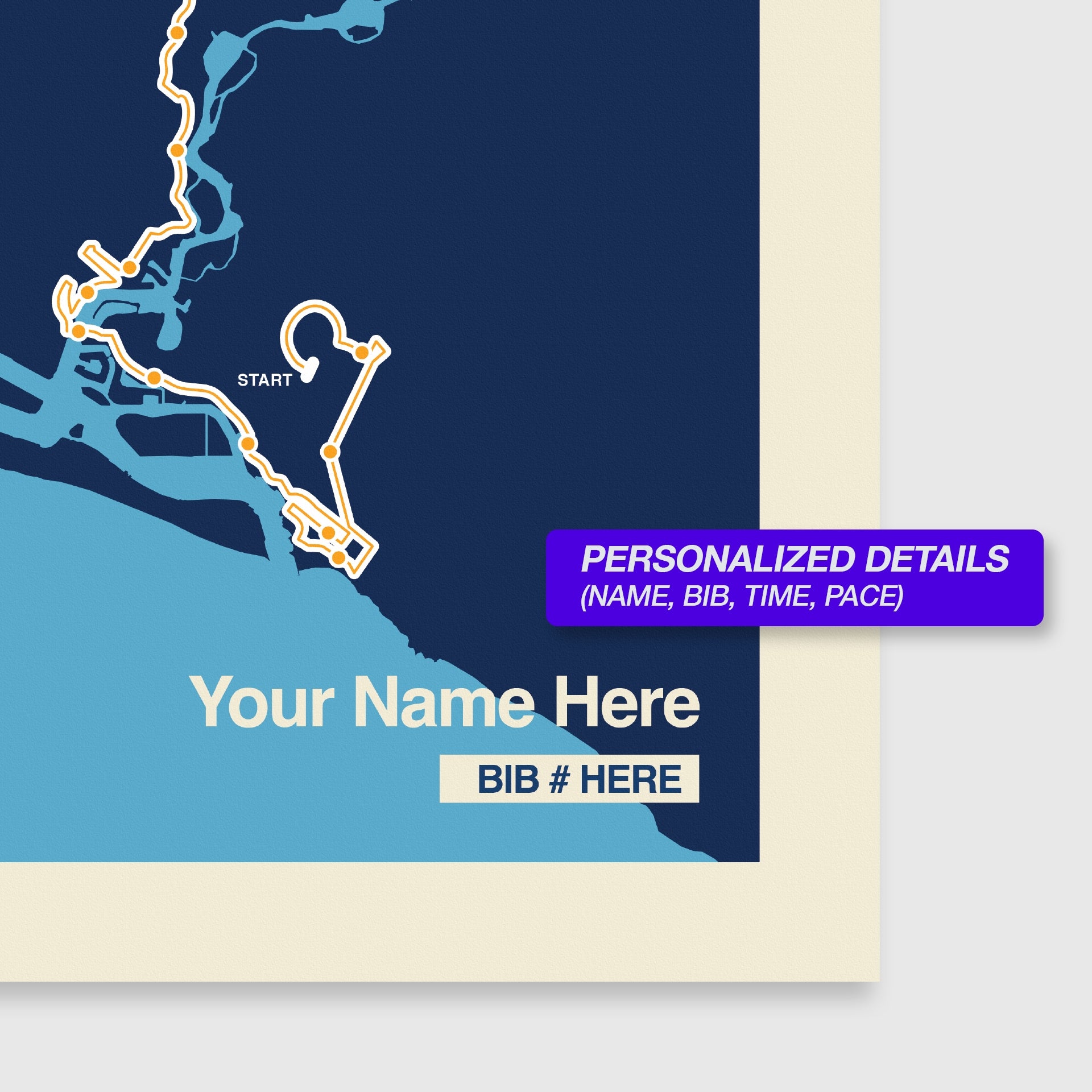 Orange County Marathon Personalized Race Print