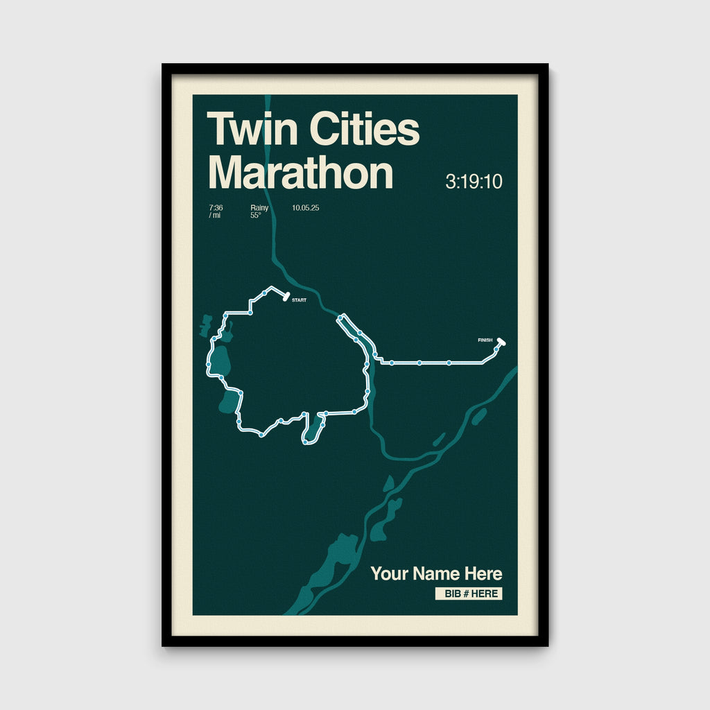 Twin Cities Marathon Personalized Race Print