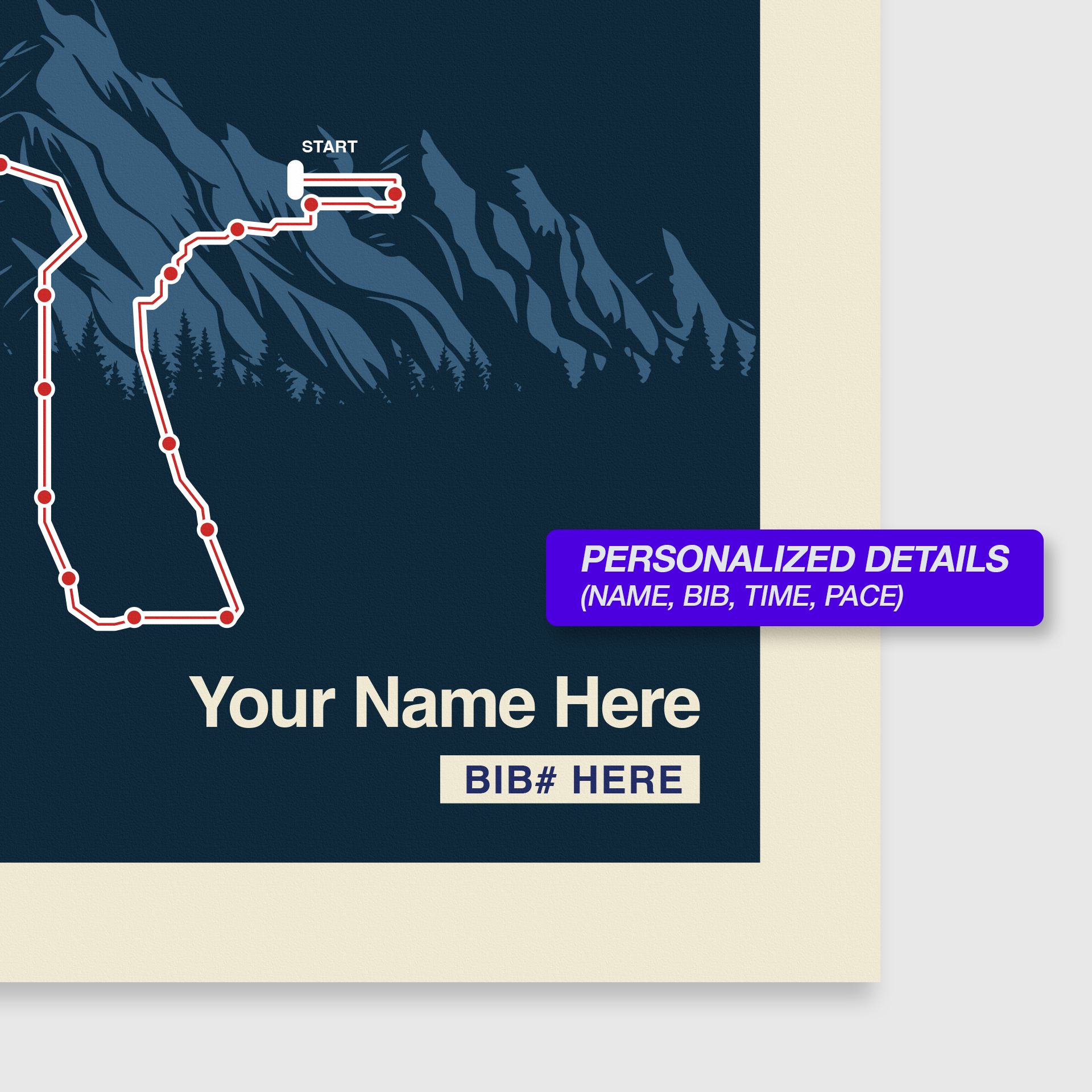 Jackson Hole Marathon Personalized Race Poster