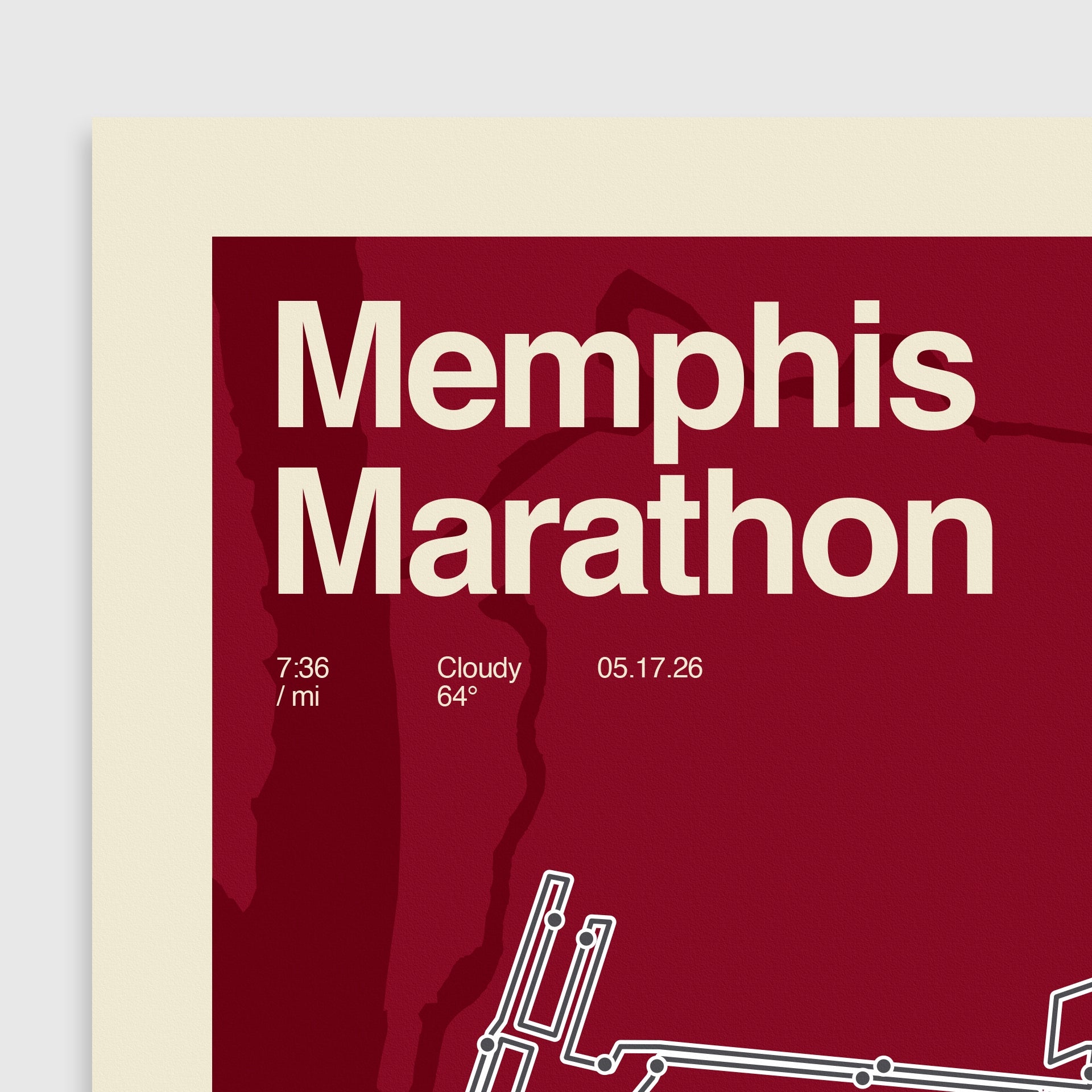 Memphis Marathon Personalized Race Print
