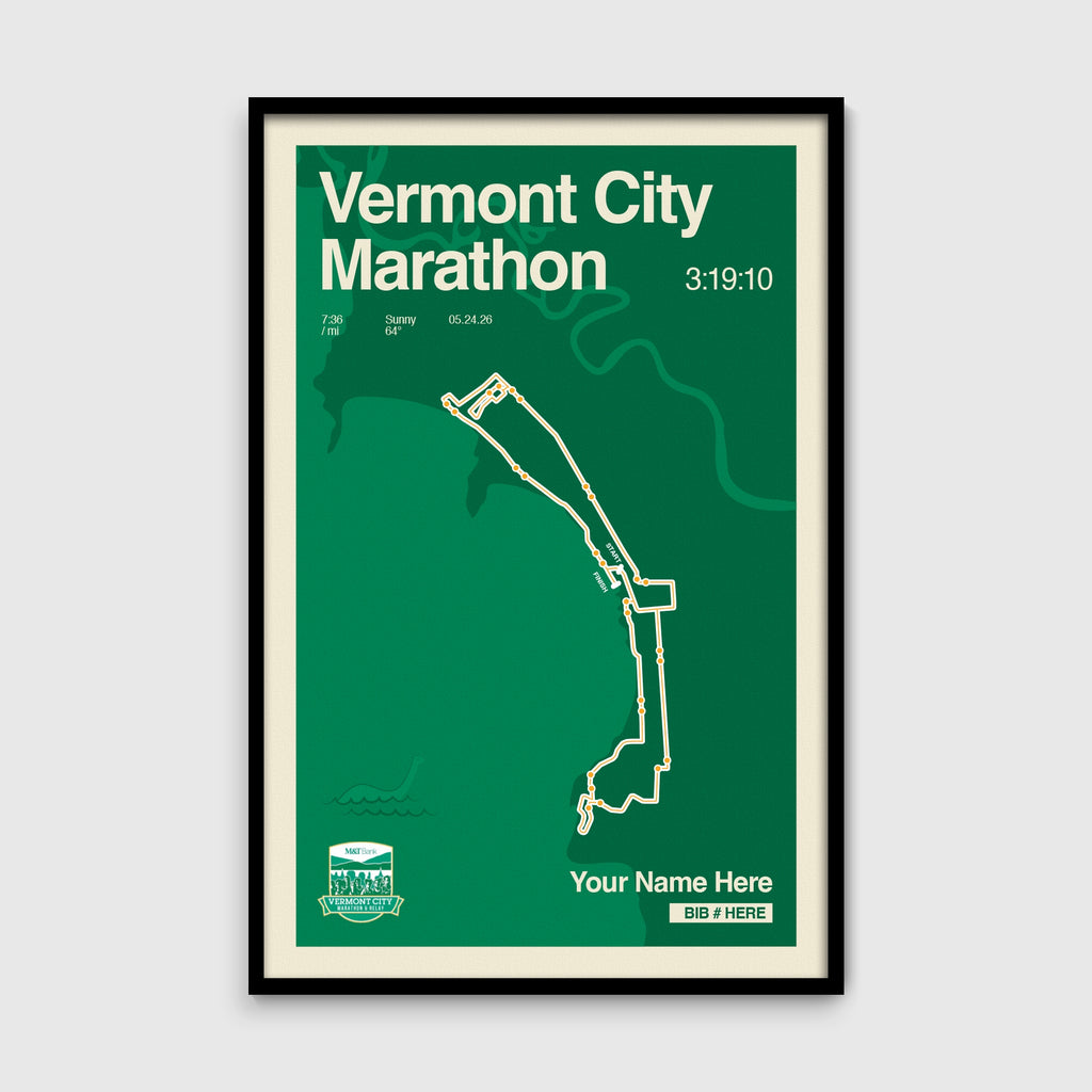 Personalized Vermont City Marathon Poster