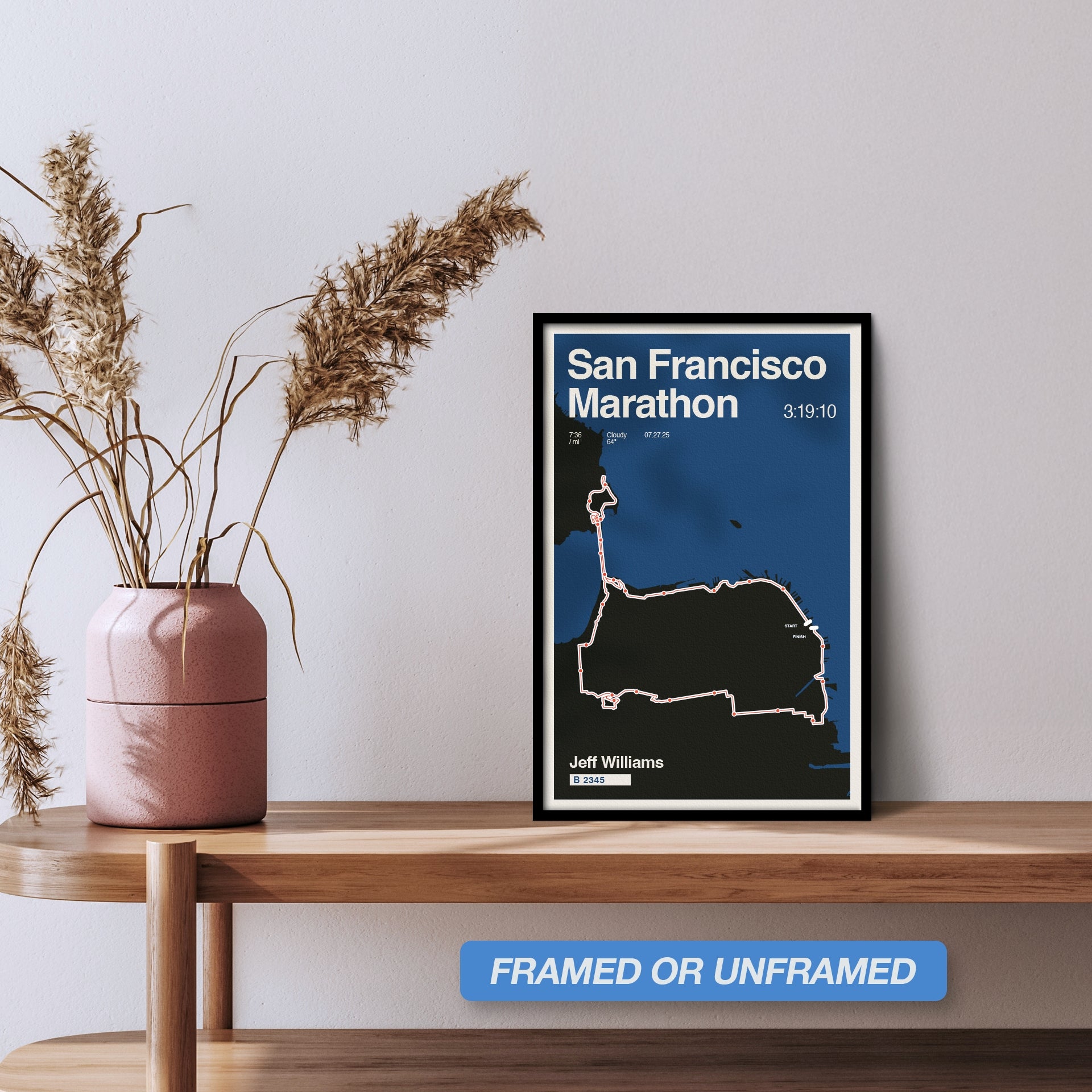 San Francisco Marathon Personalized Race Poster