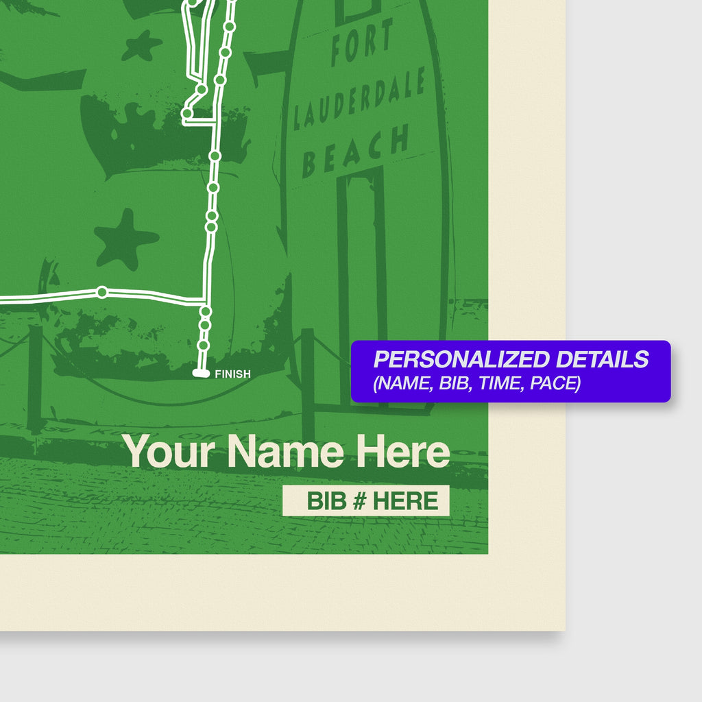 Ft. Lauderdale Marathon Personalized Race Print