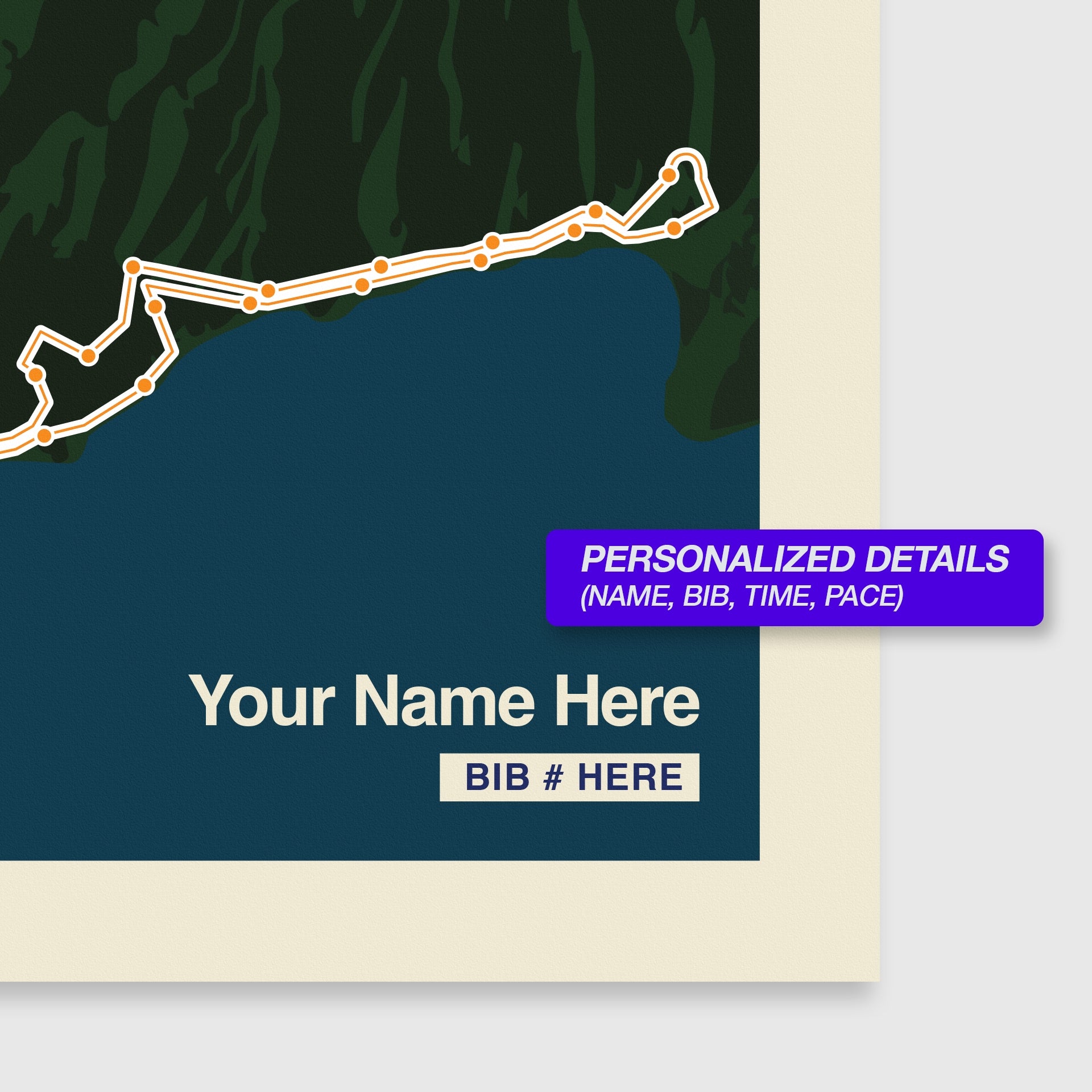 Honolulu Marathon Personalized Race Poster