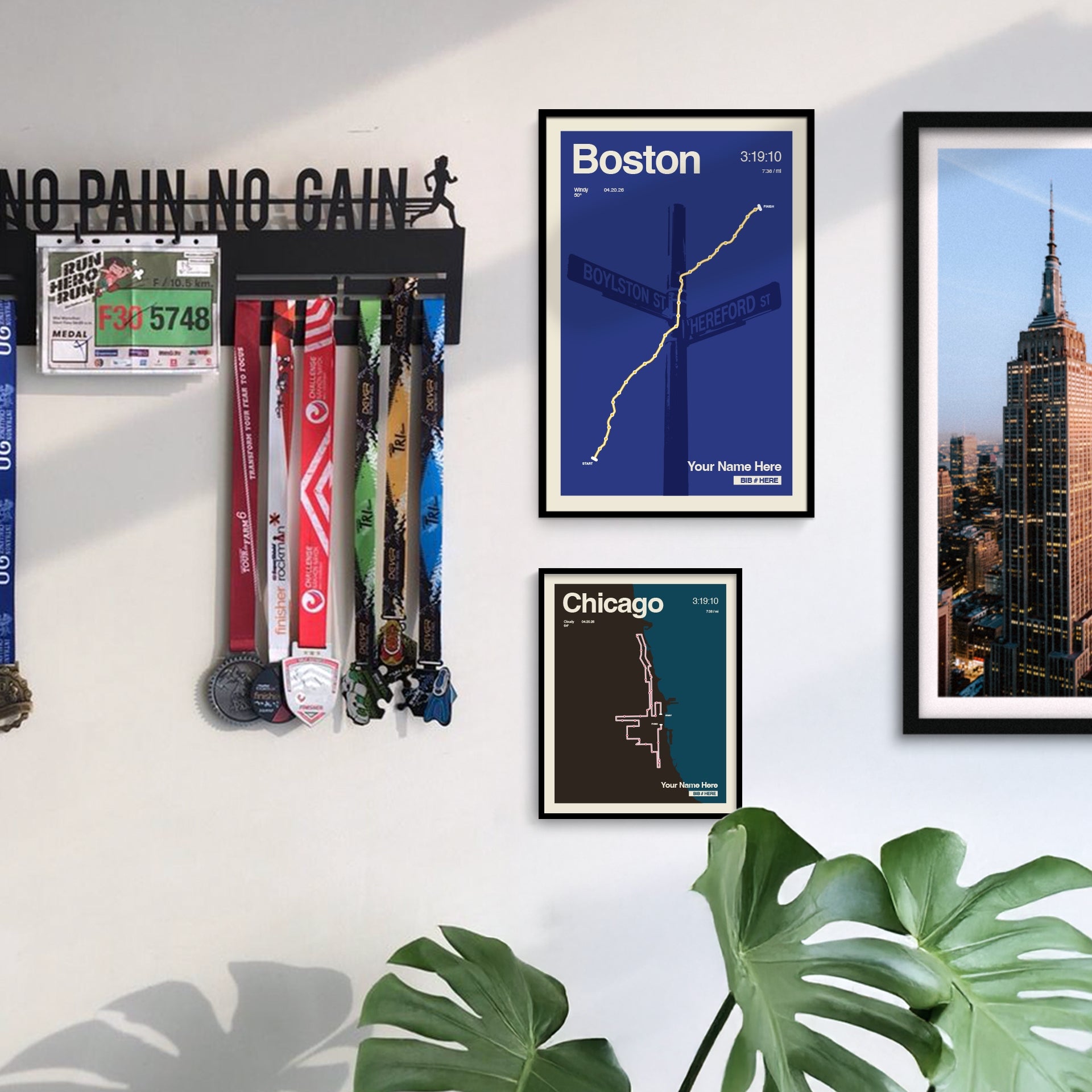 Personalized Boston Race Print