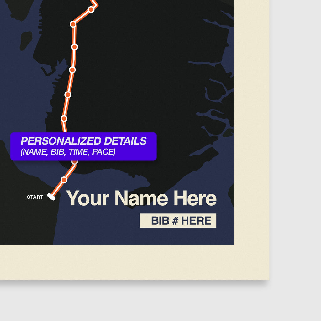 New York City Marathon Personalized Race Print