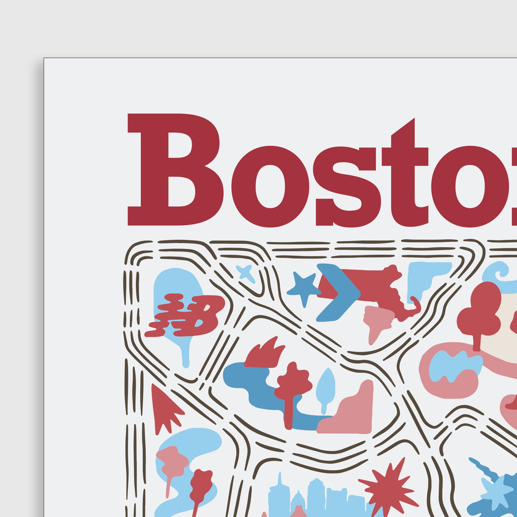 Boston, MA Running Map Print | Litoff Studios x Trackstar