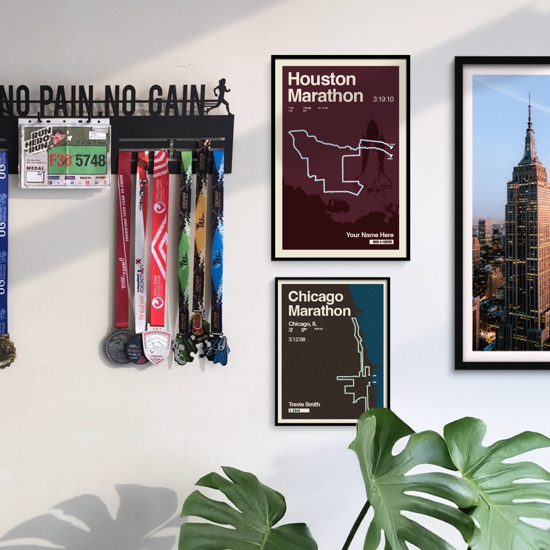 Houston Marathon Personalized Race Print