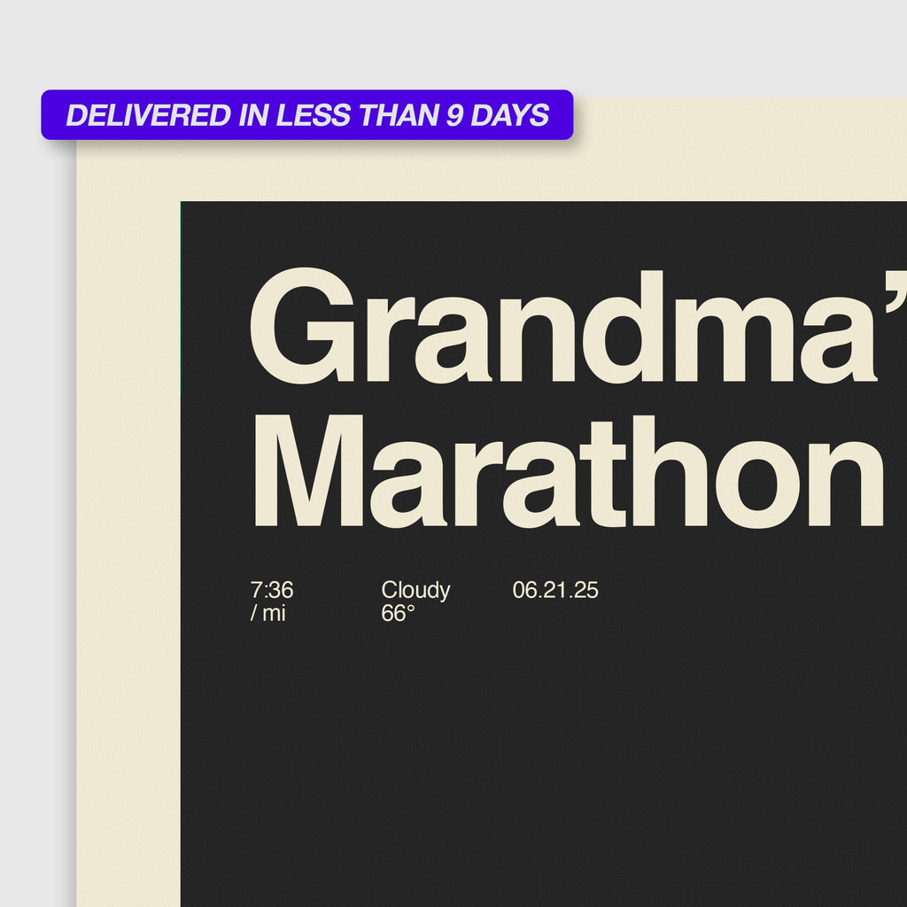 Grandma's Marathon Personalized Race Print