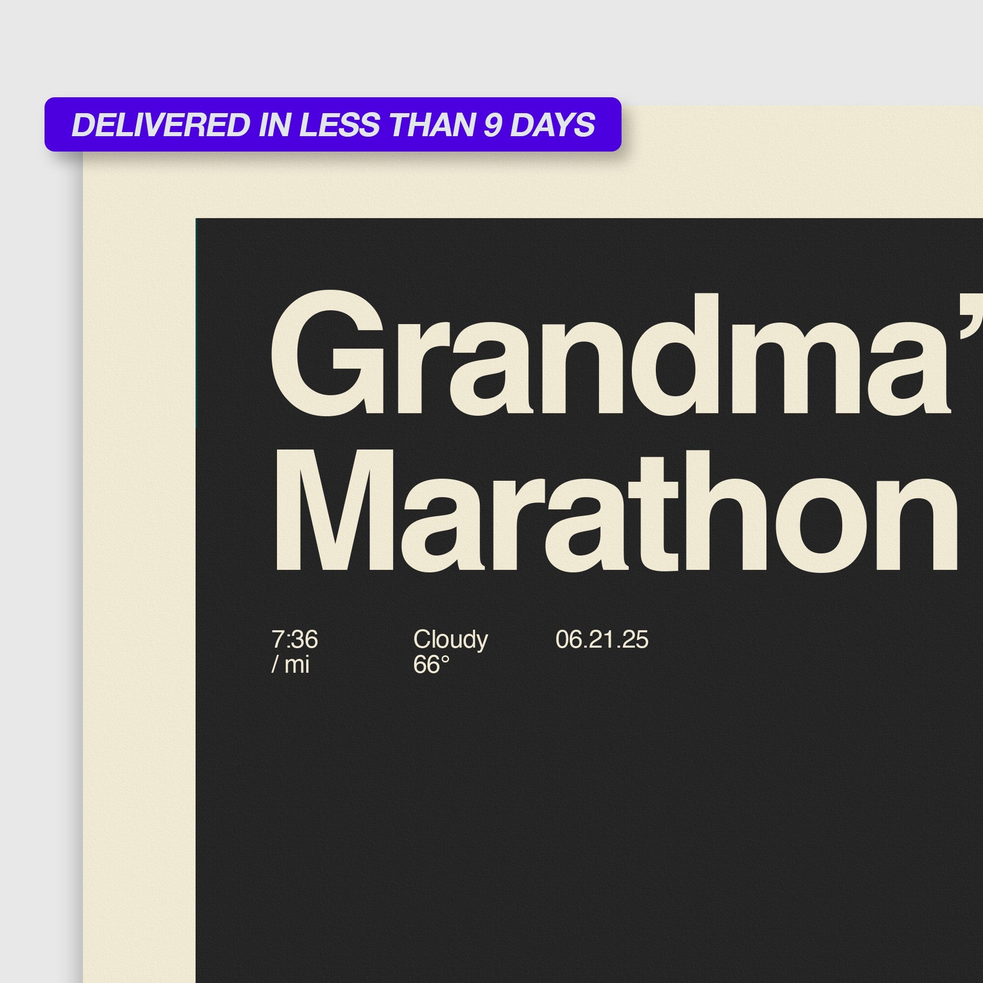 Grandma's Marathon Personalized Race Print