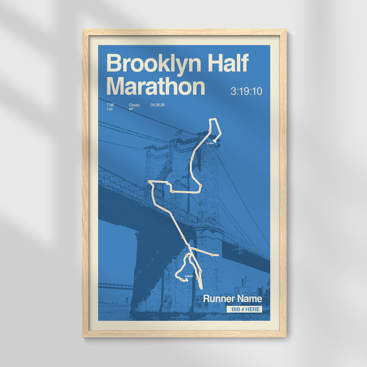 Brooklyn Half Marathon Personalized Race Print