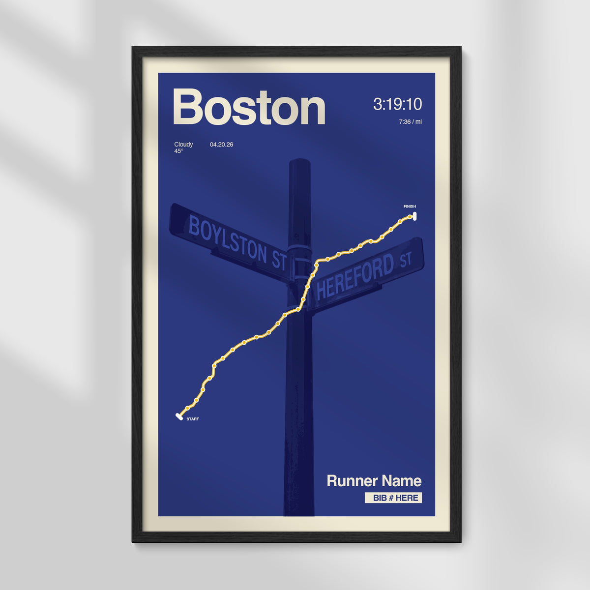 Personalized Boston Race Print