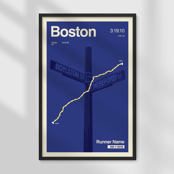 Personalized Boston Race Print