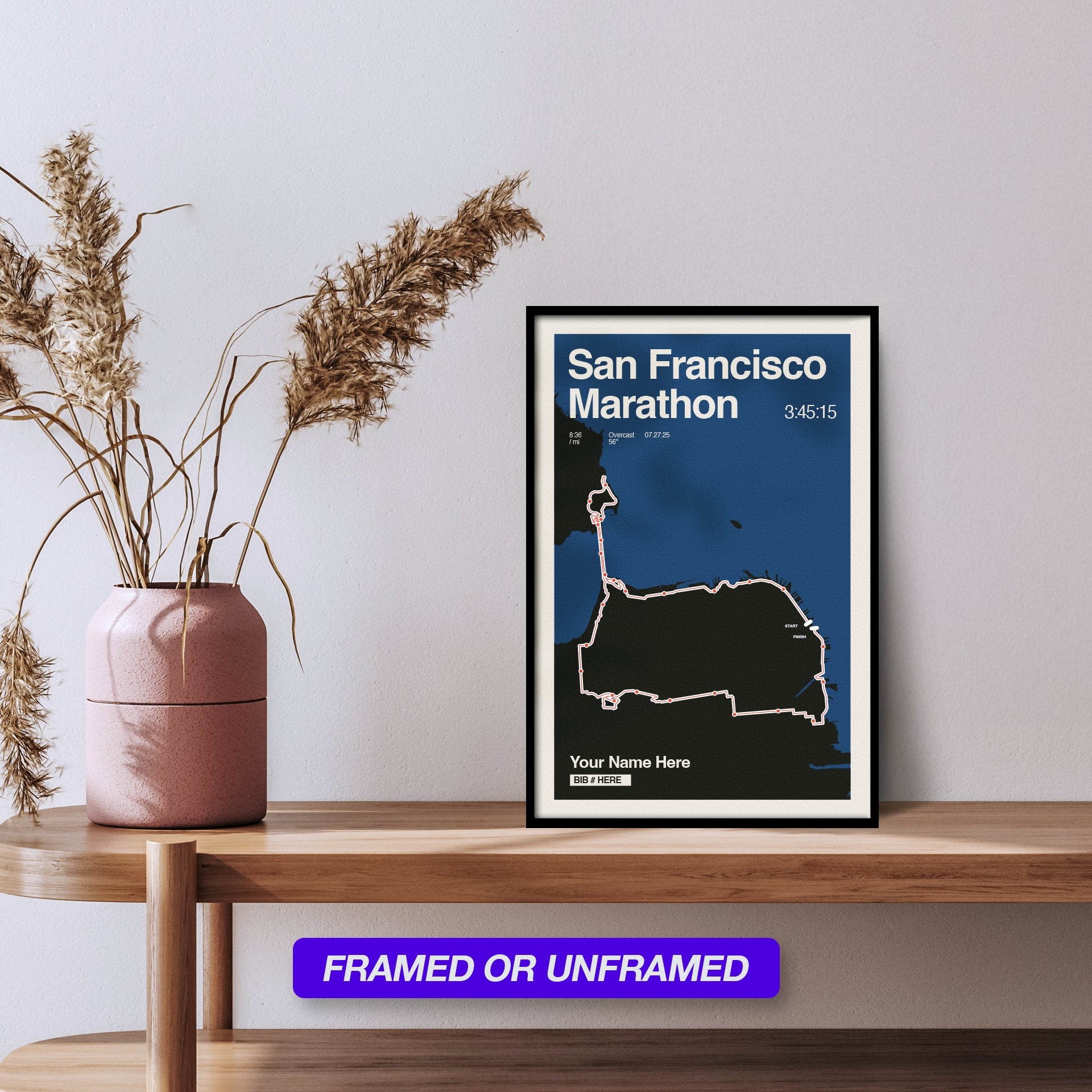 San Francisco Marathon Personalized Race Print