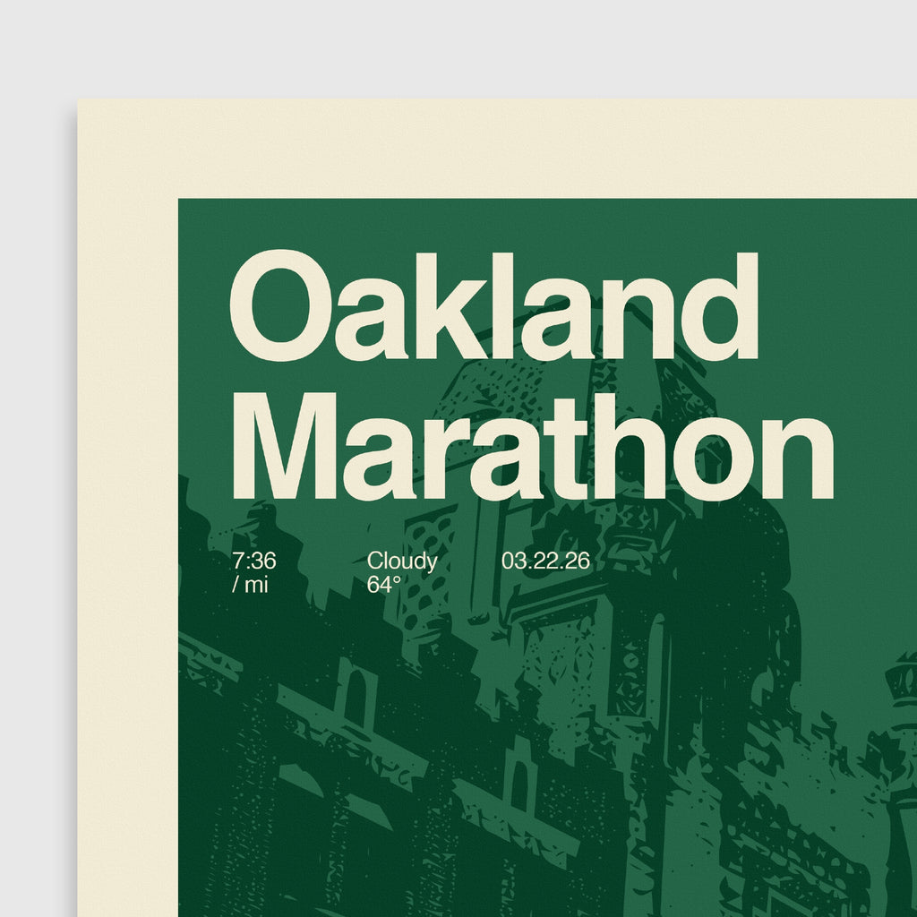 Oakland Marathon Personalized Race Print