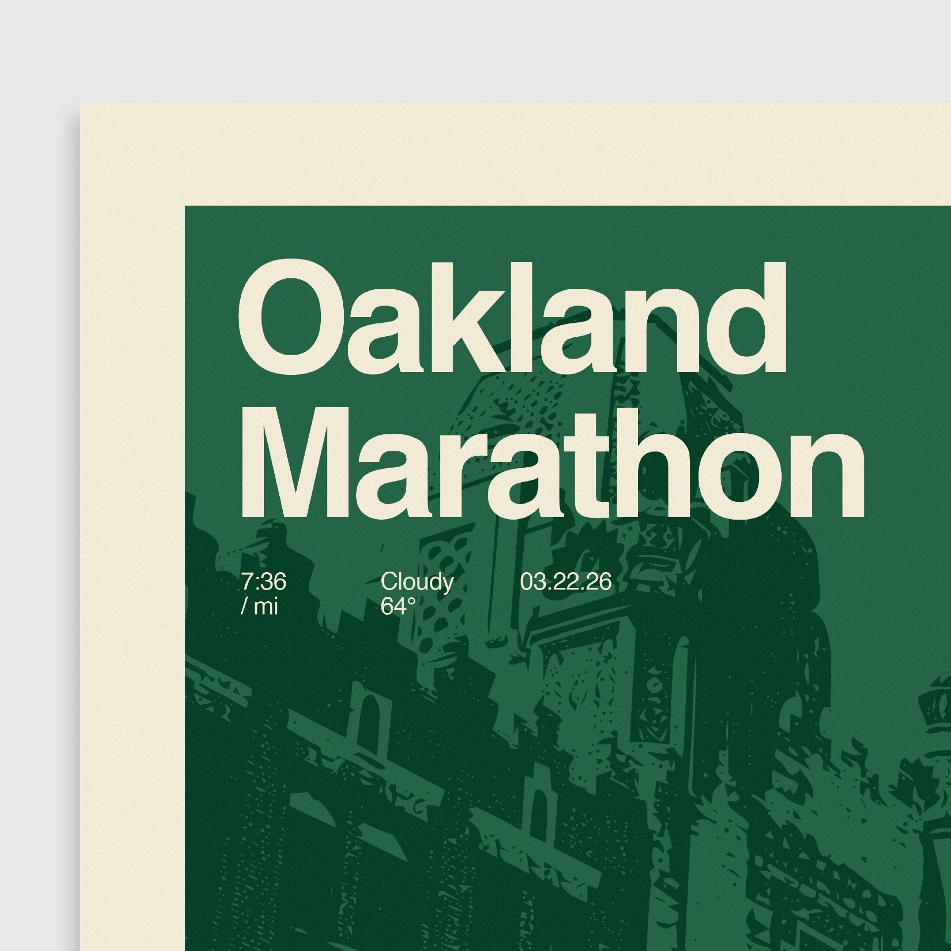 Oakland Marathon Personalized Race Print