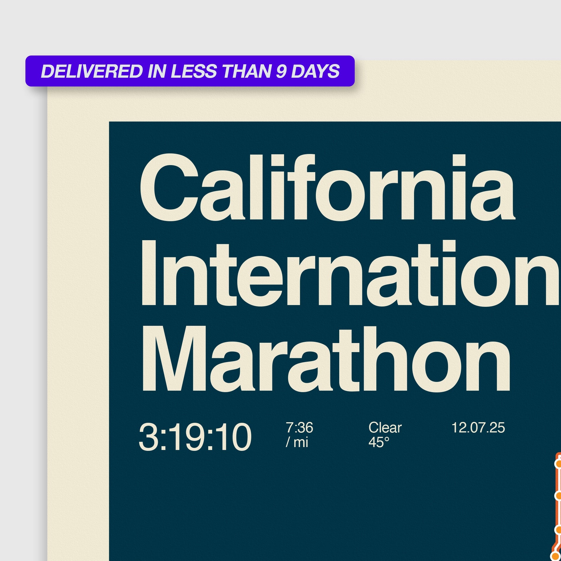 California International Marathon (CIM) Personalized Race Print