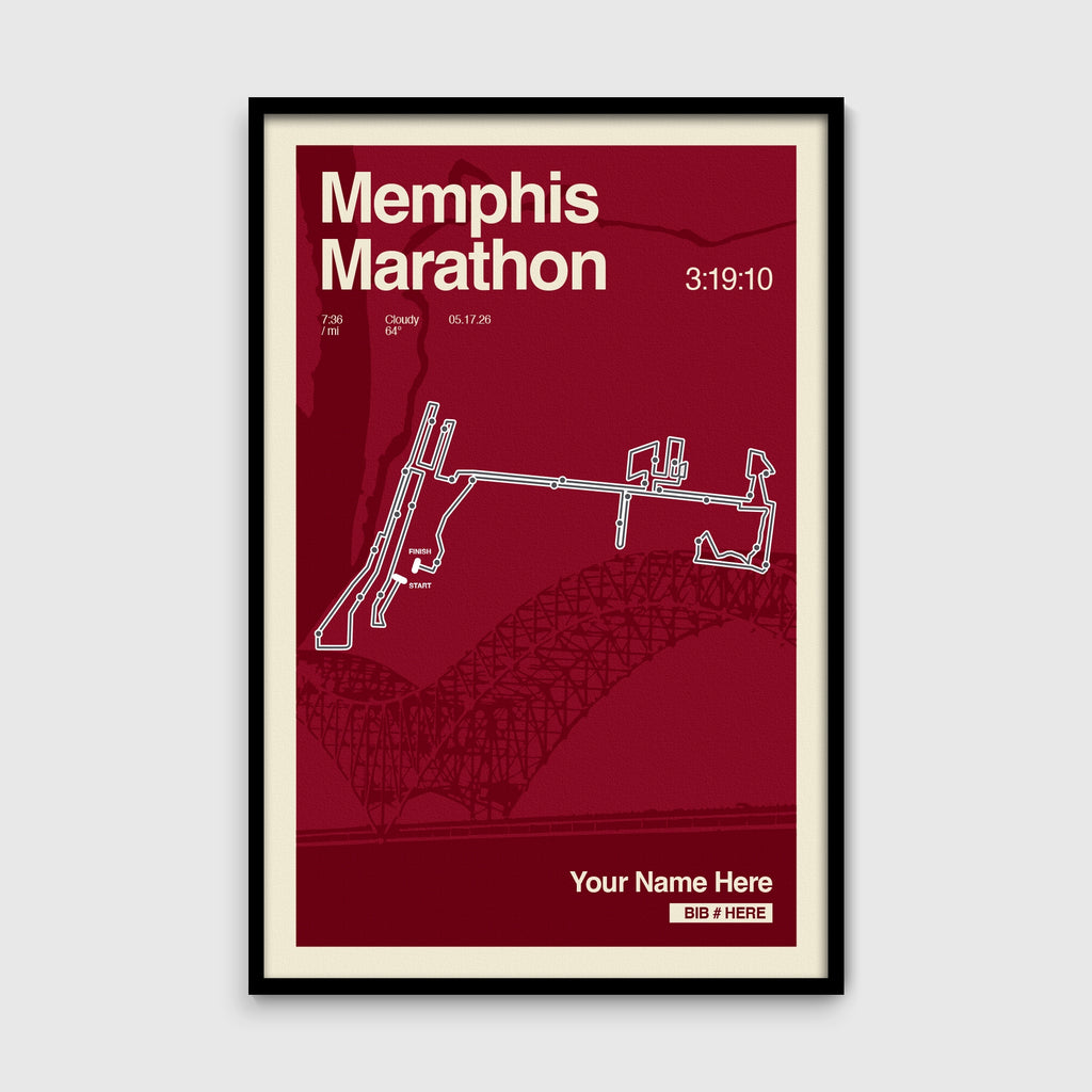 Memphis Marathon Personalized Race Print